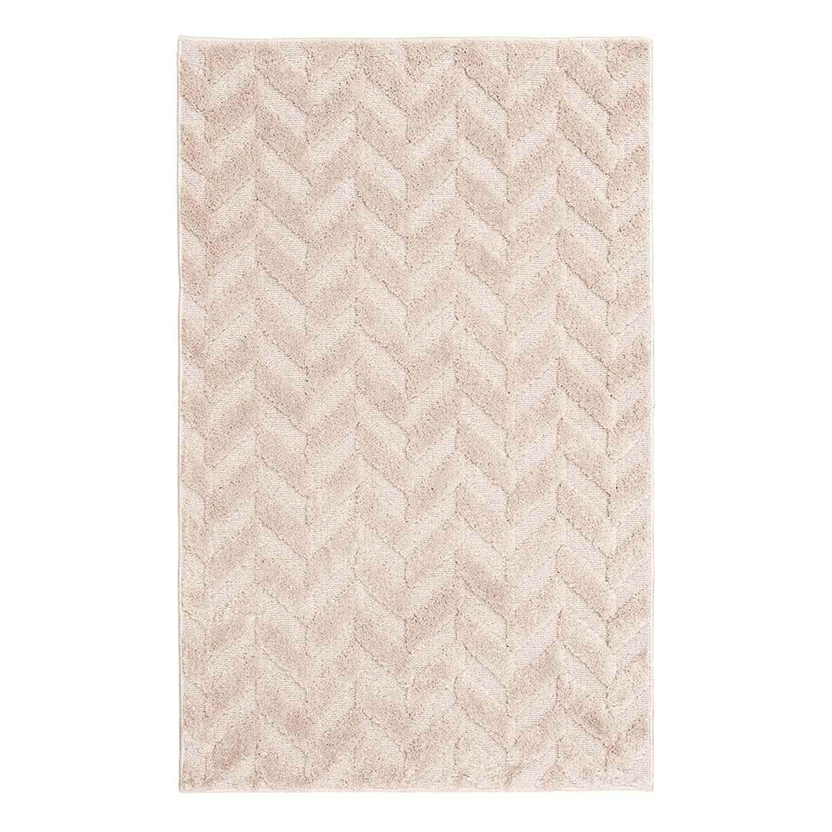 Waterford Ivory Chevron Washable Accent Rug, 36x56