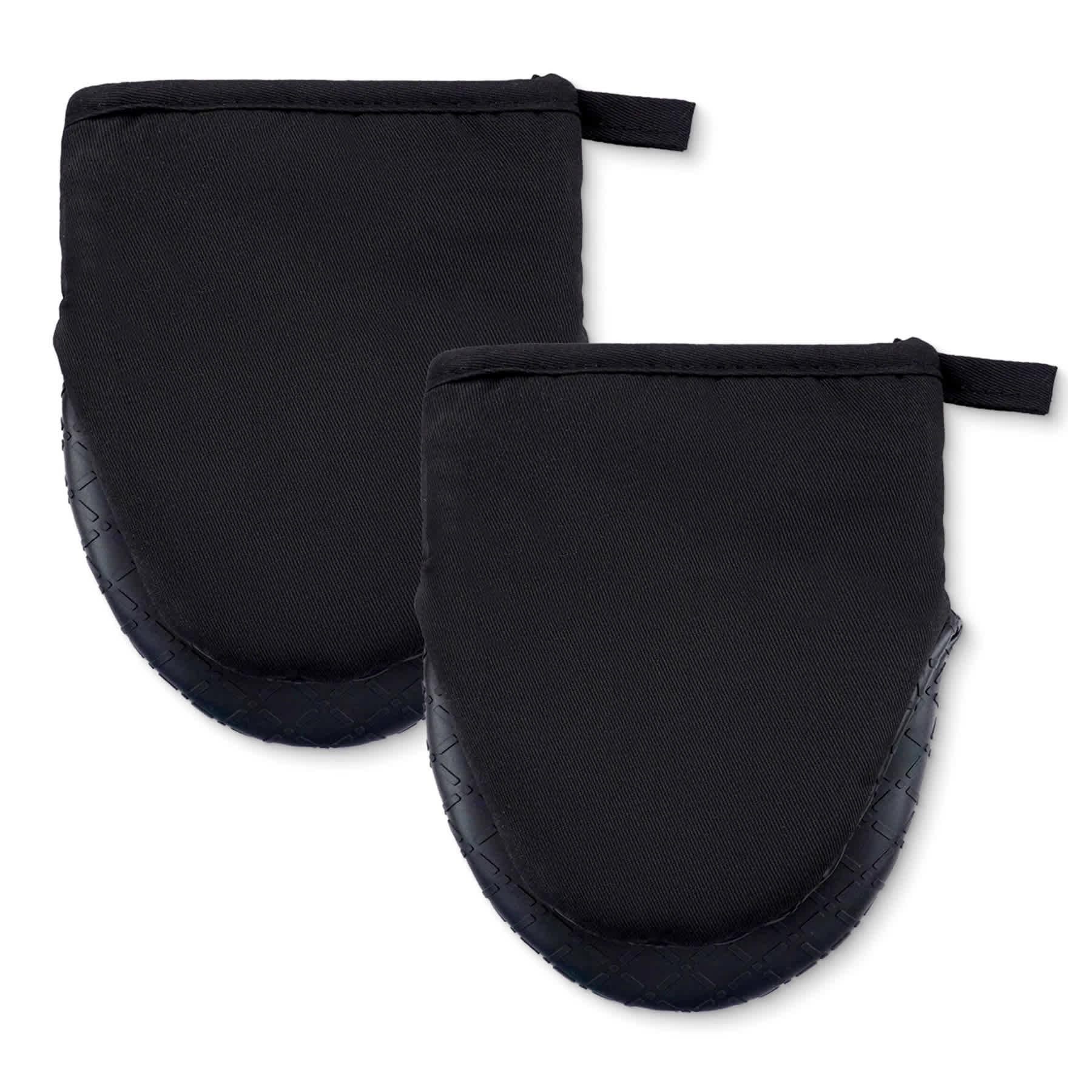Set of 2 Black Silicone Mini Mitts