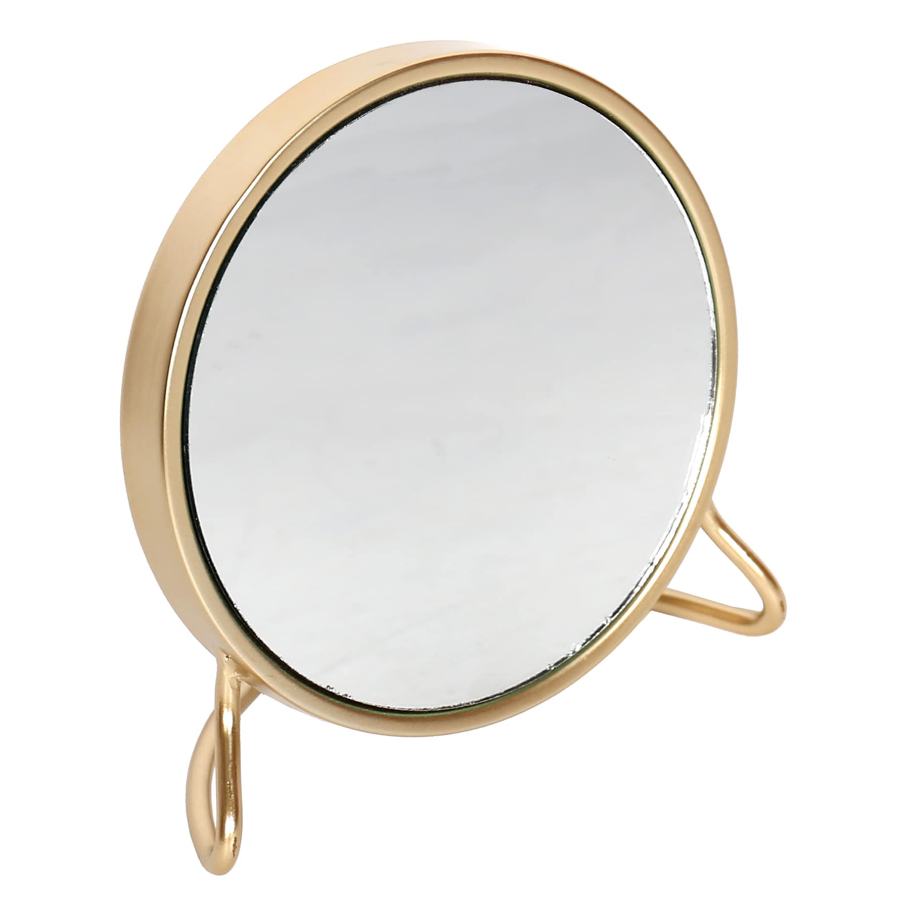 Tracey Boyd Gold Rim Round Table Mirror, 9"