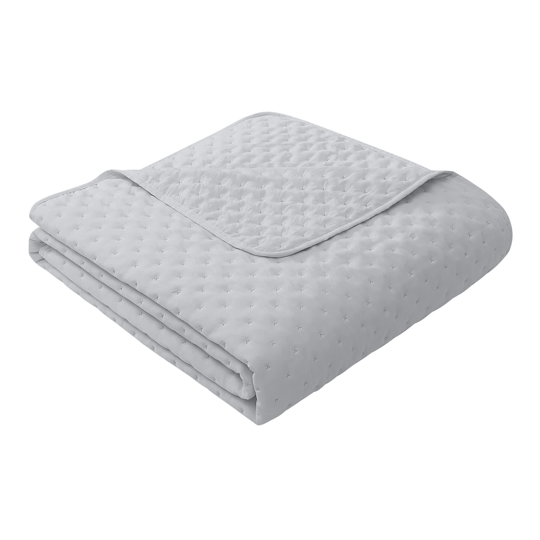Tiny Dreamers 3-Piece Grey Washed Pinsonic Quilt Set, Full/Queen