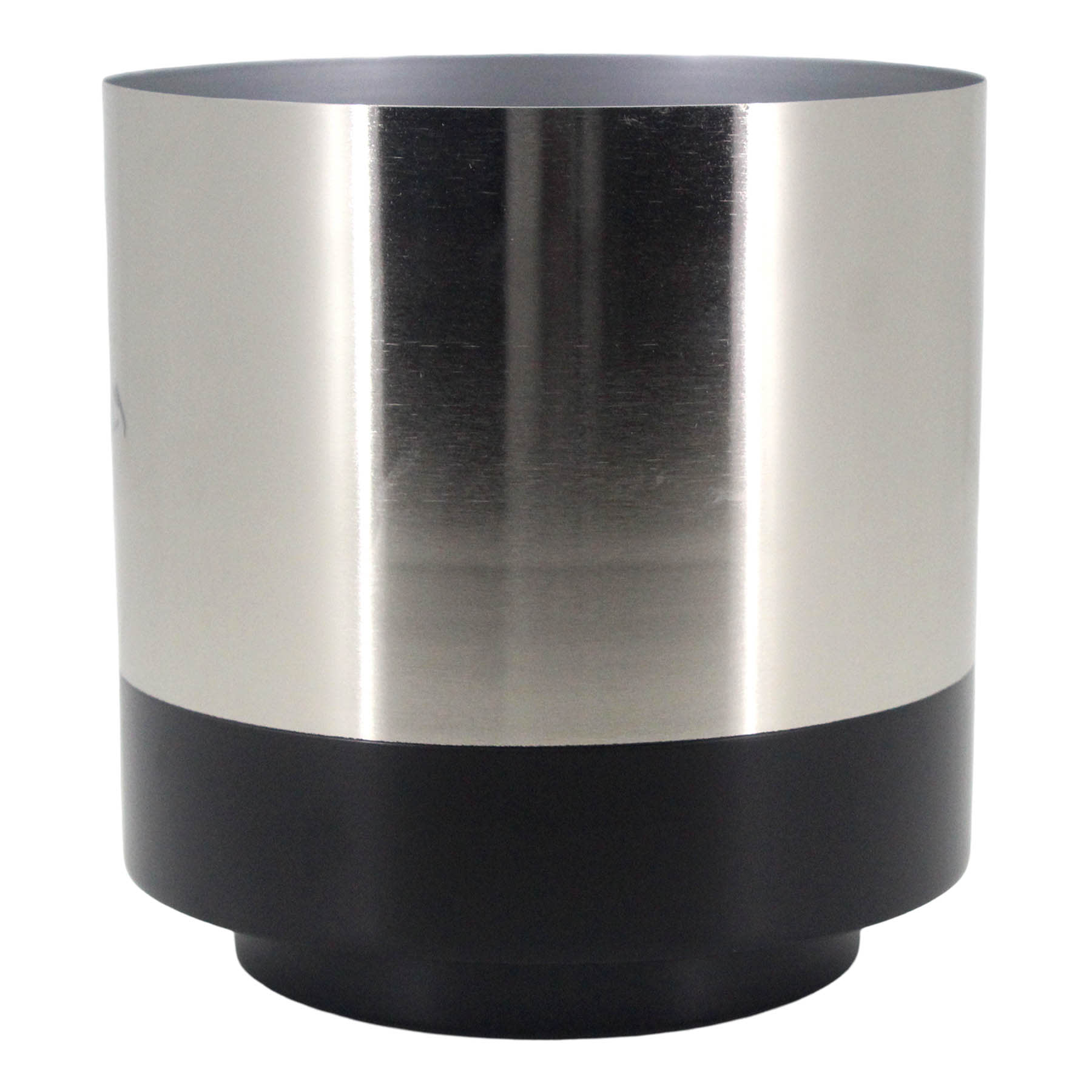 Silver Black Metal Outdoor Planter, Medium