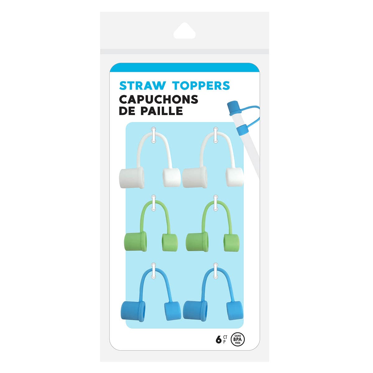 Straw Topper 6pk Basic