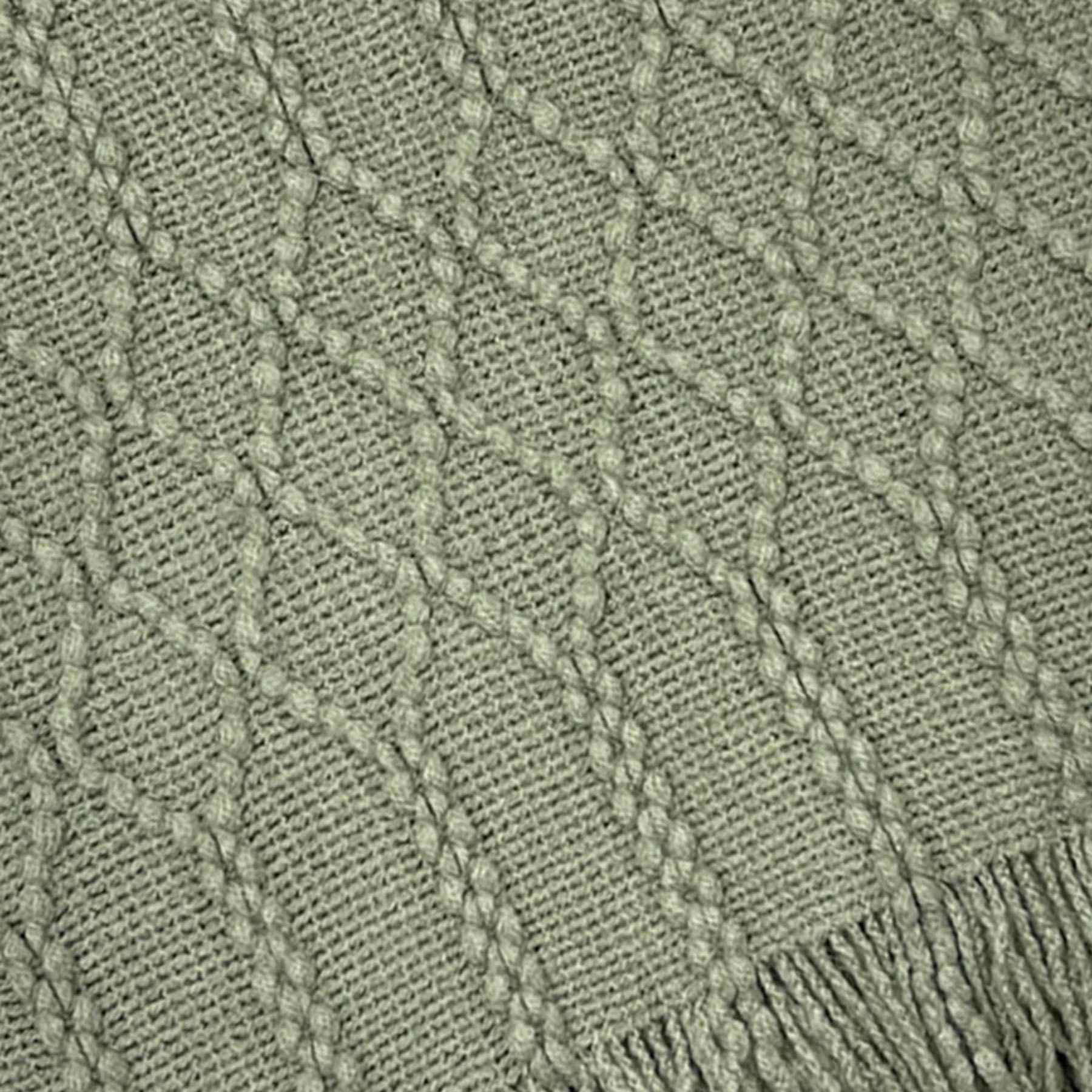 Beverly Sage Green Throw Blanket, 50x60