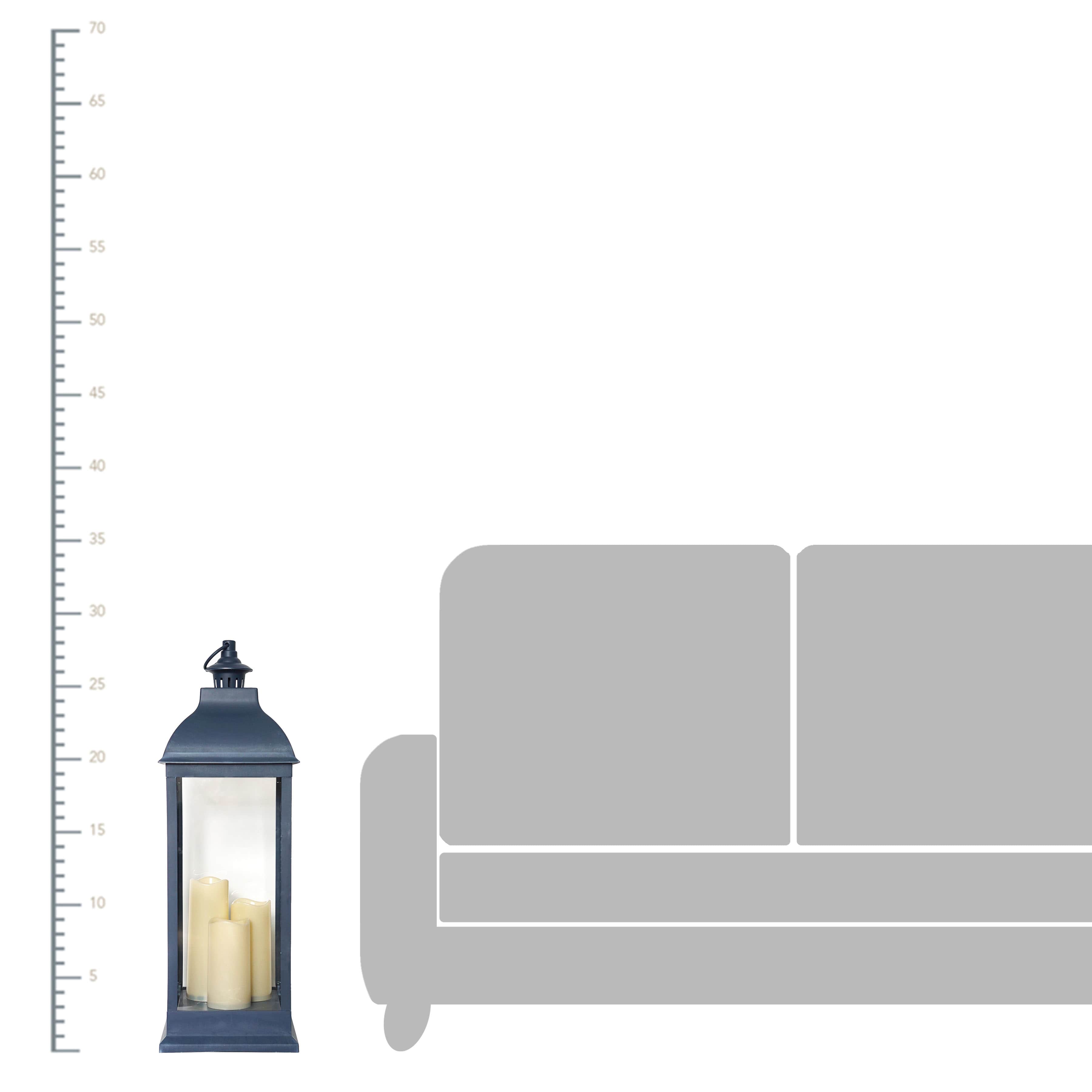 Navy Pre-Lit LED Floor Lantern, 28"