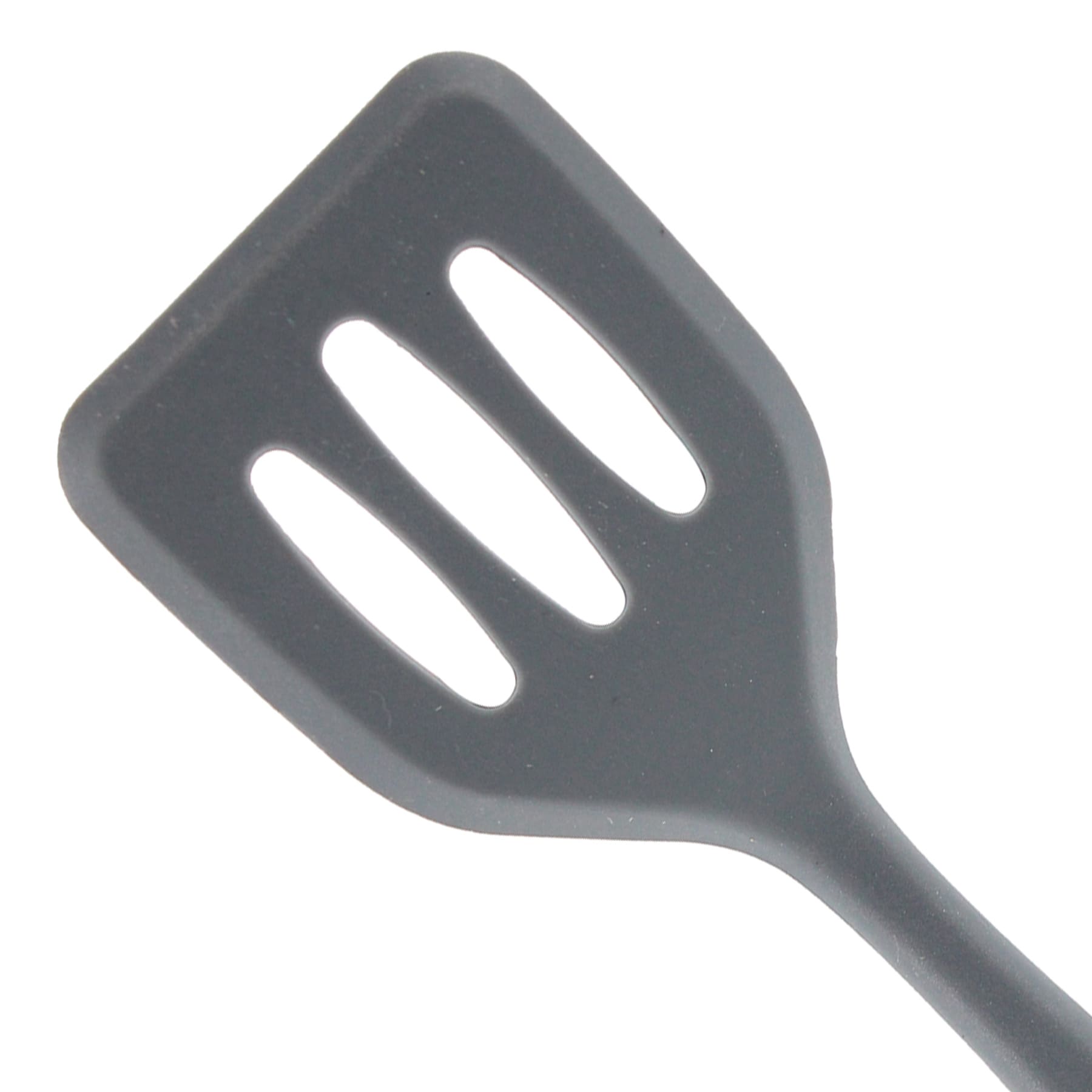 Mini Slotted Silicone Spatula, Grey