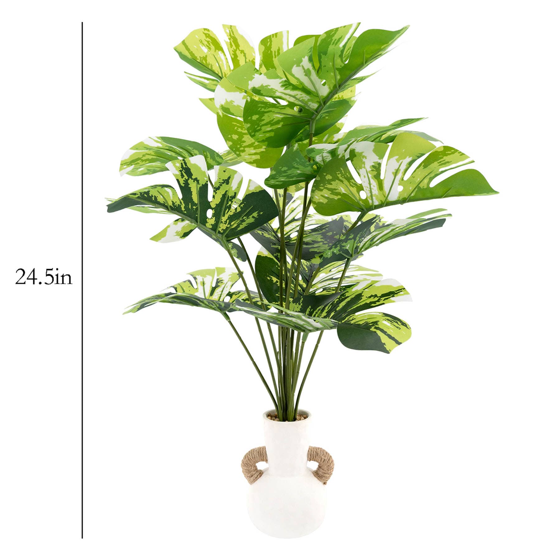 Found & Fable Potted Faux Turtle Leaf Floor Greenery, 24.5"