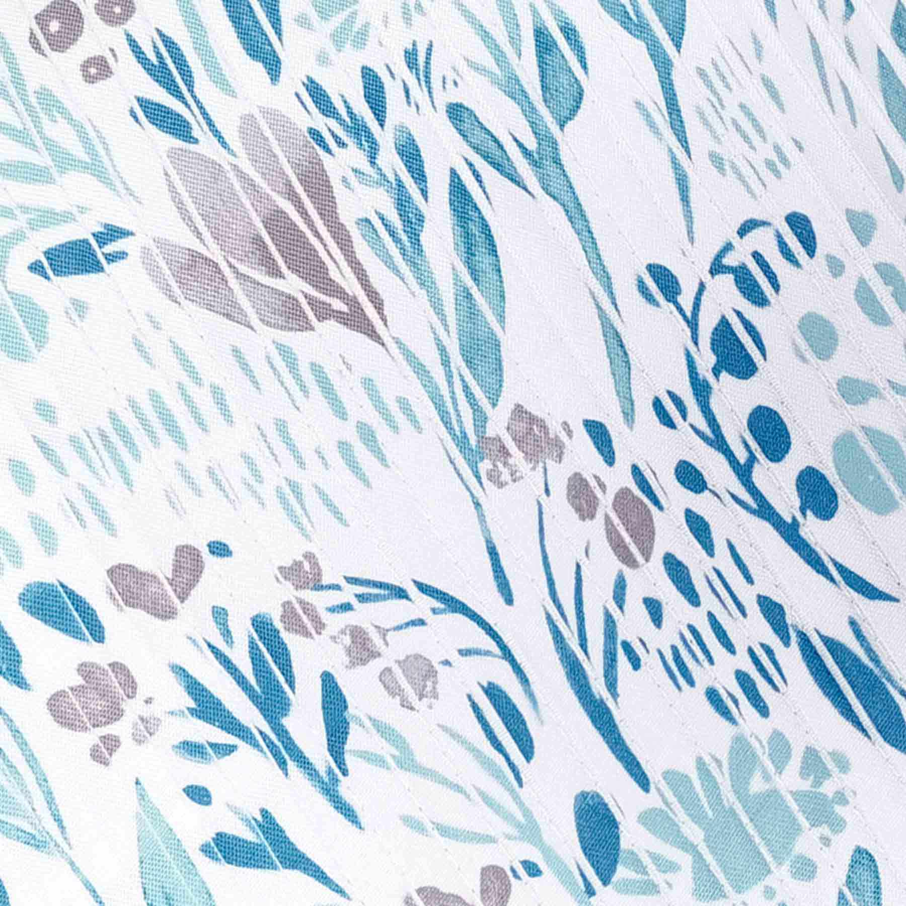Aqua Blue Muted Garden Throw Pillow, 18"