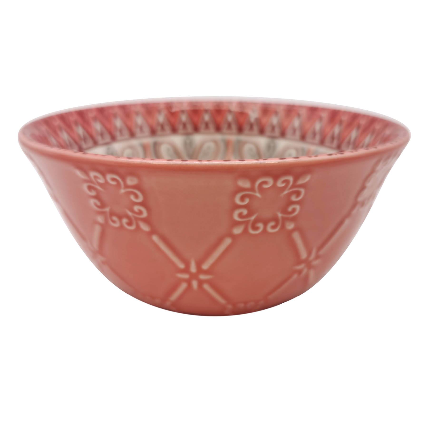 Found & Fable Coral Kaleidoscope Dip Bowl, 4.75"
