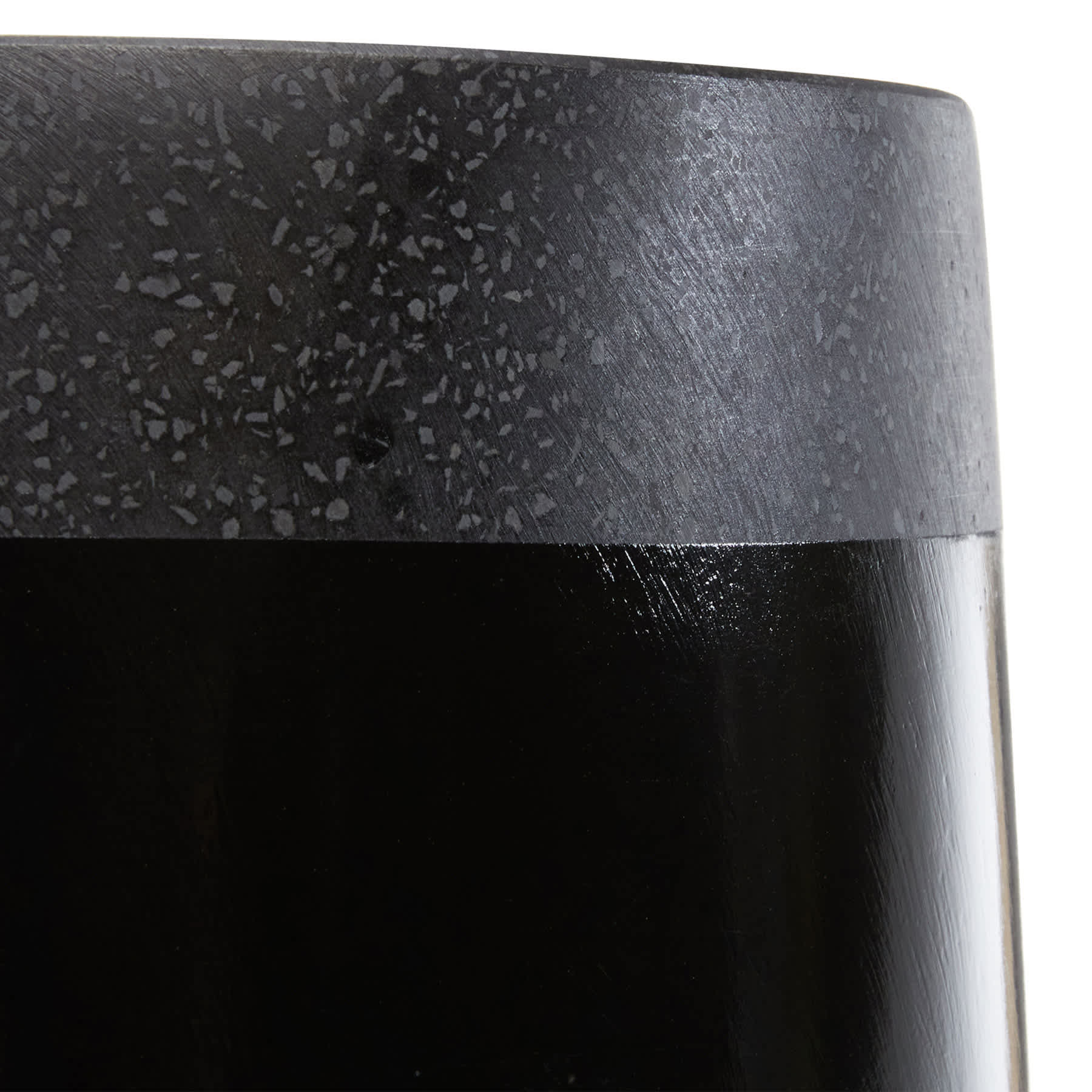 Two-Tone Black Textured Outdoor Planter, Medium