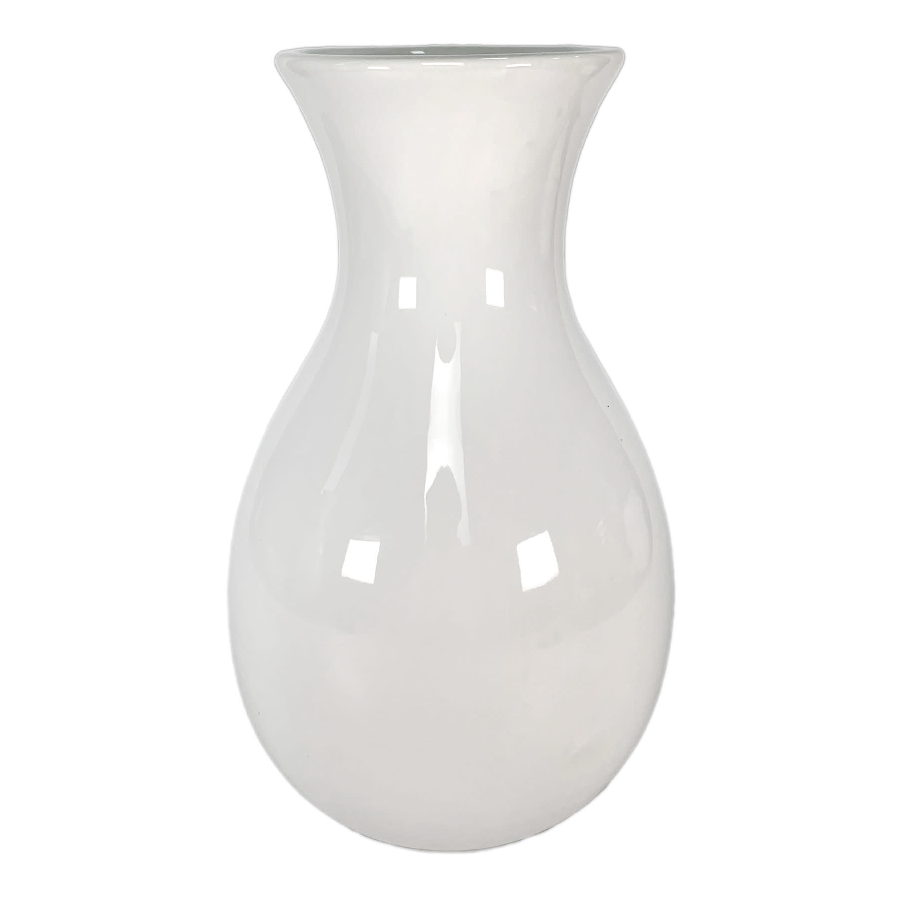 Providence White Ceramic Vase, 6"