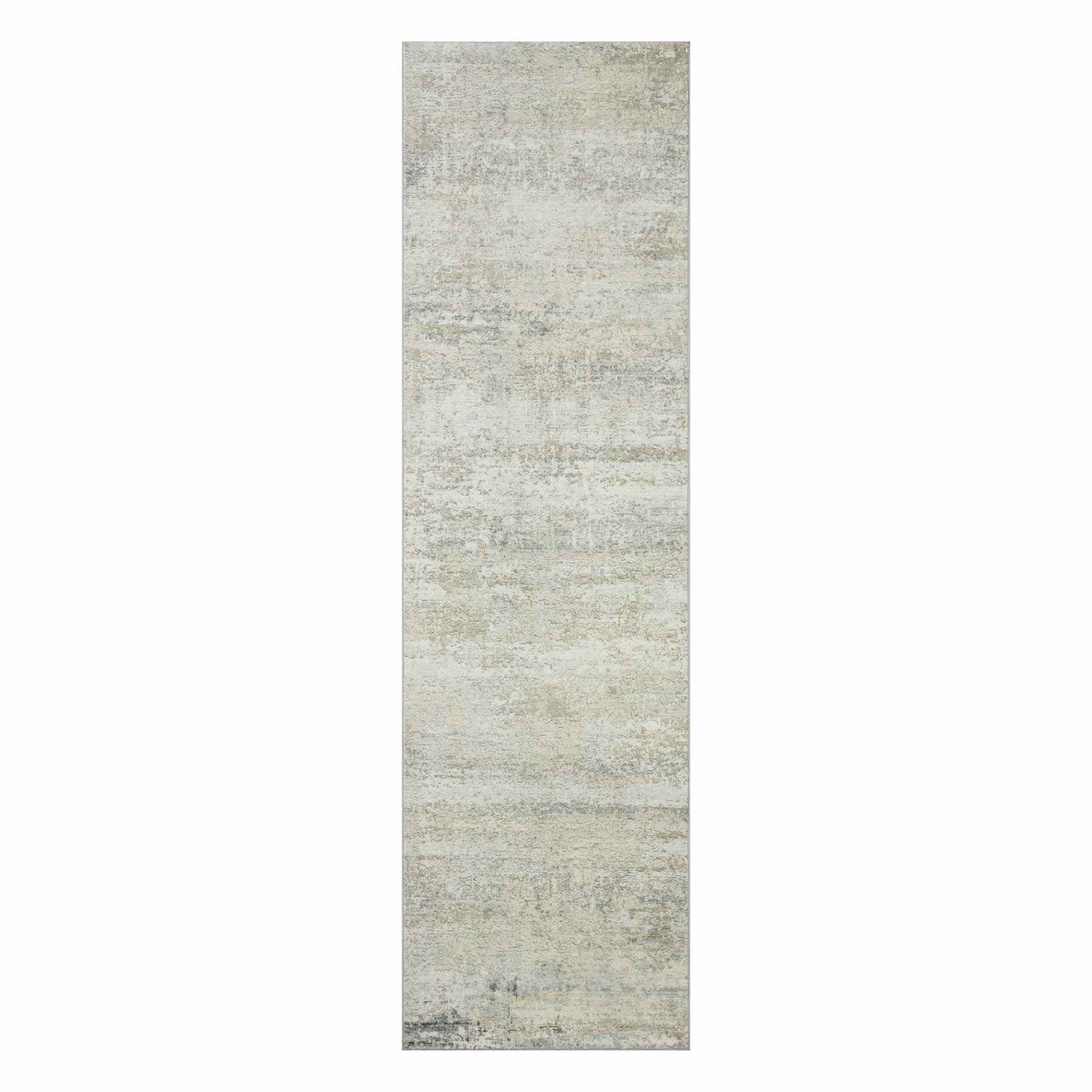 (D575) Freya Grey Modern Washable Runner, 2x7