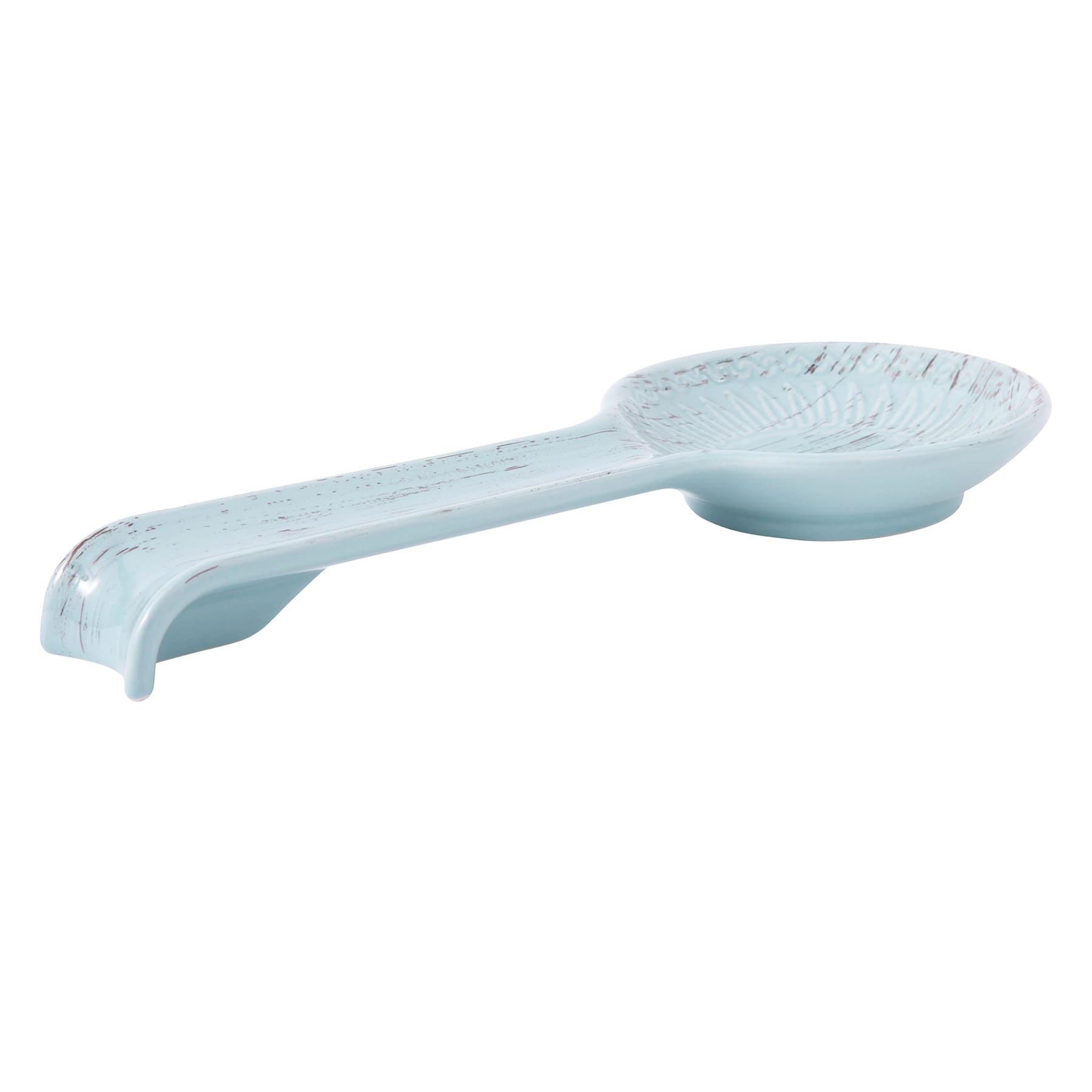 Distressed Aqua Spoon Rest