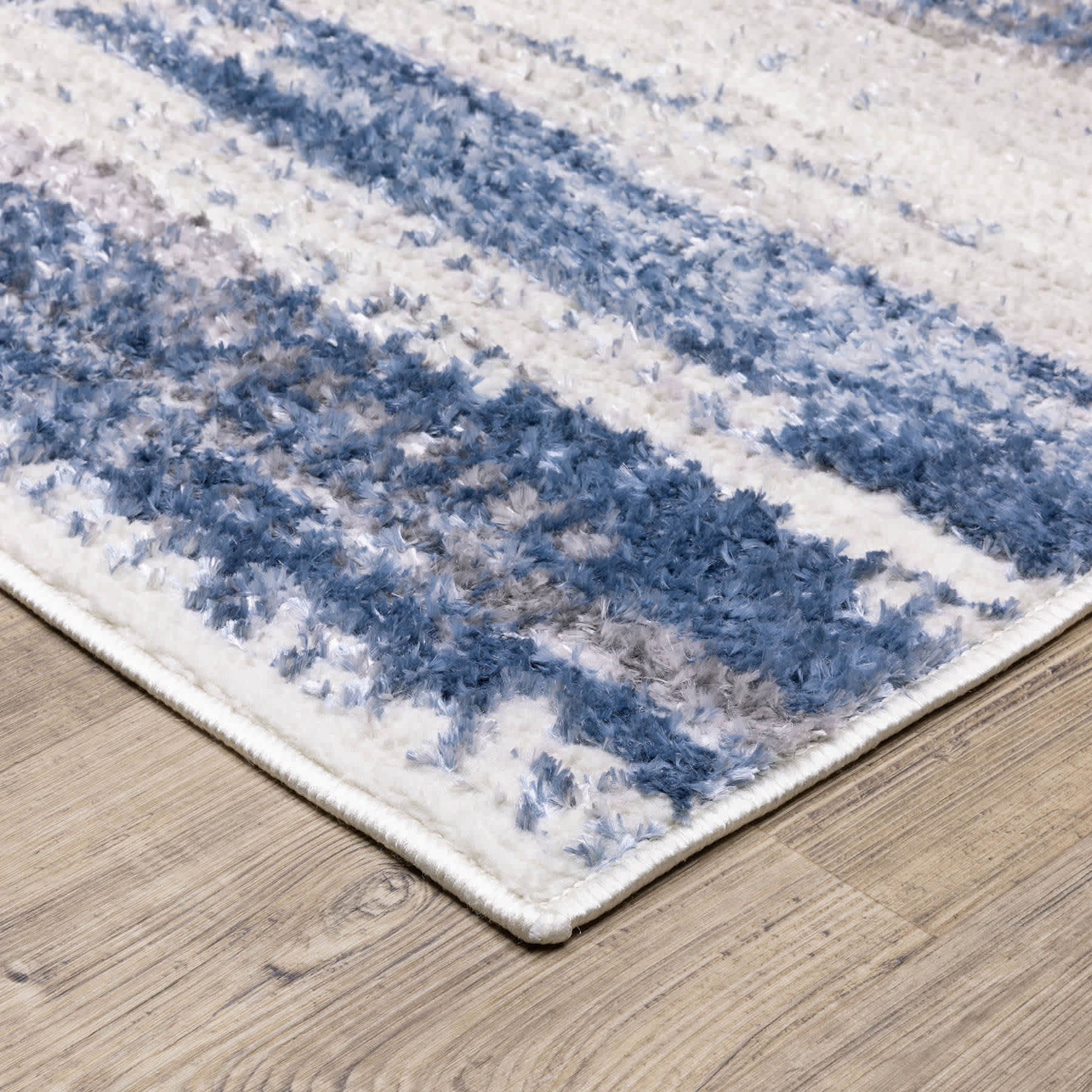 Fairfax Blue Abstract Area Rug, 5x7