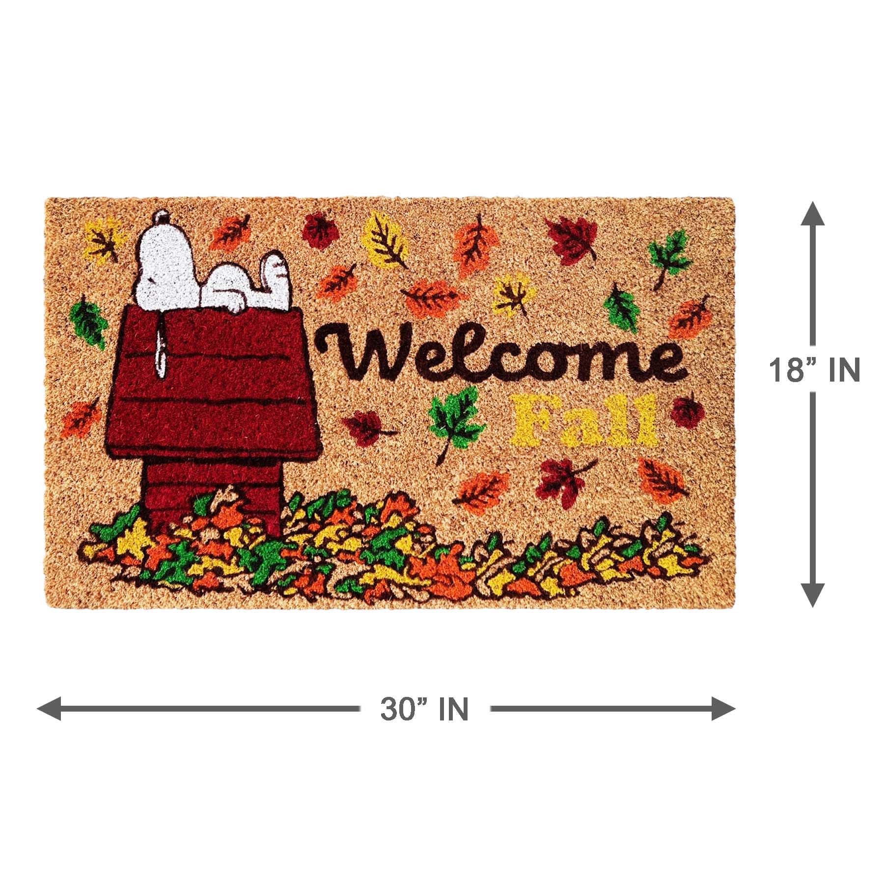 Snoopy Welcome Fall Coir Mat, 18x30