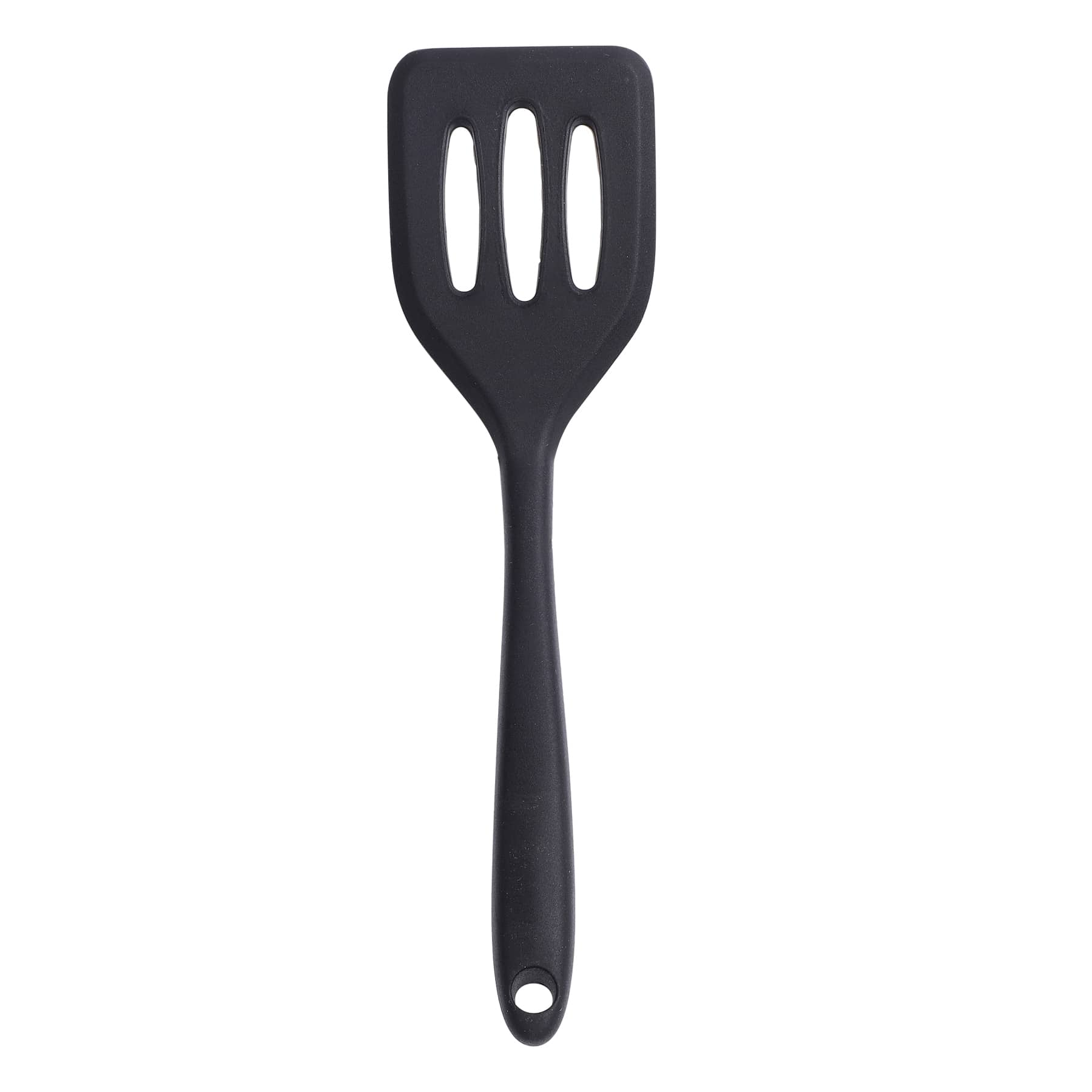 Mini Slotted Silicone Spatula, Black