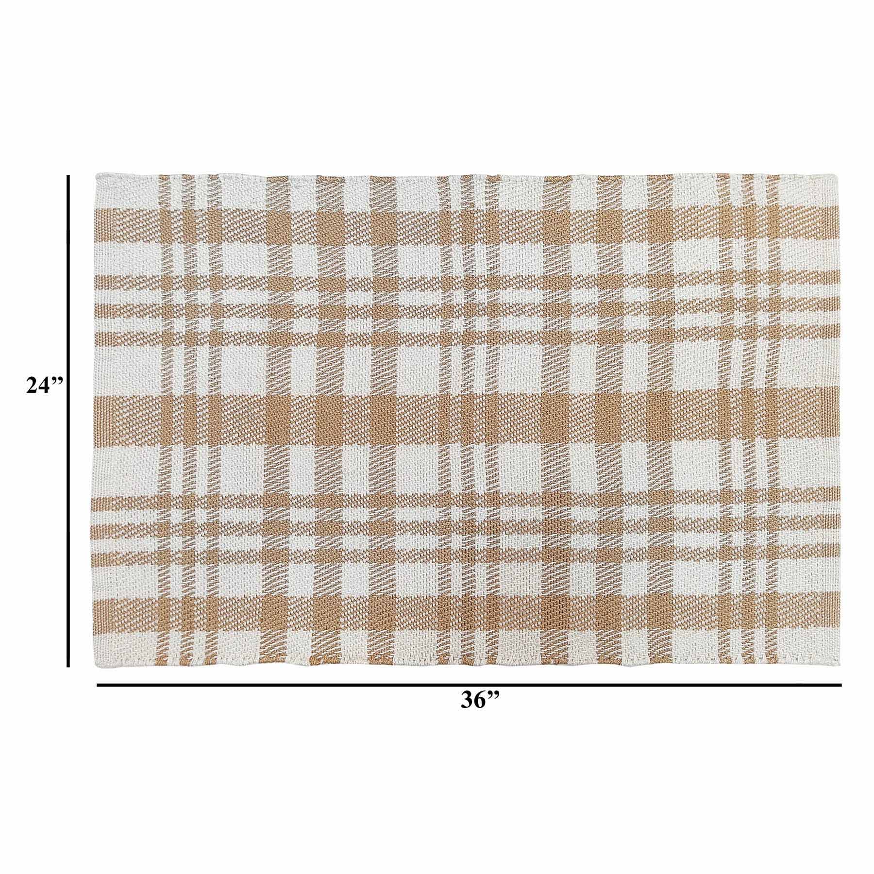 Neutral Plaid Layering Mat, 24x36
