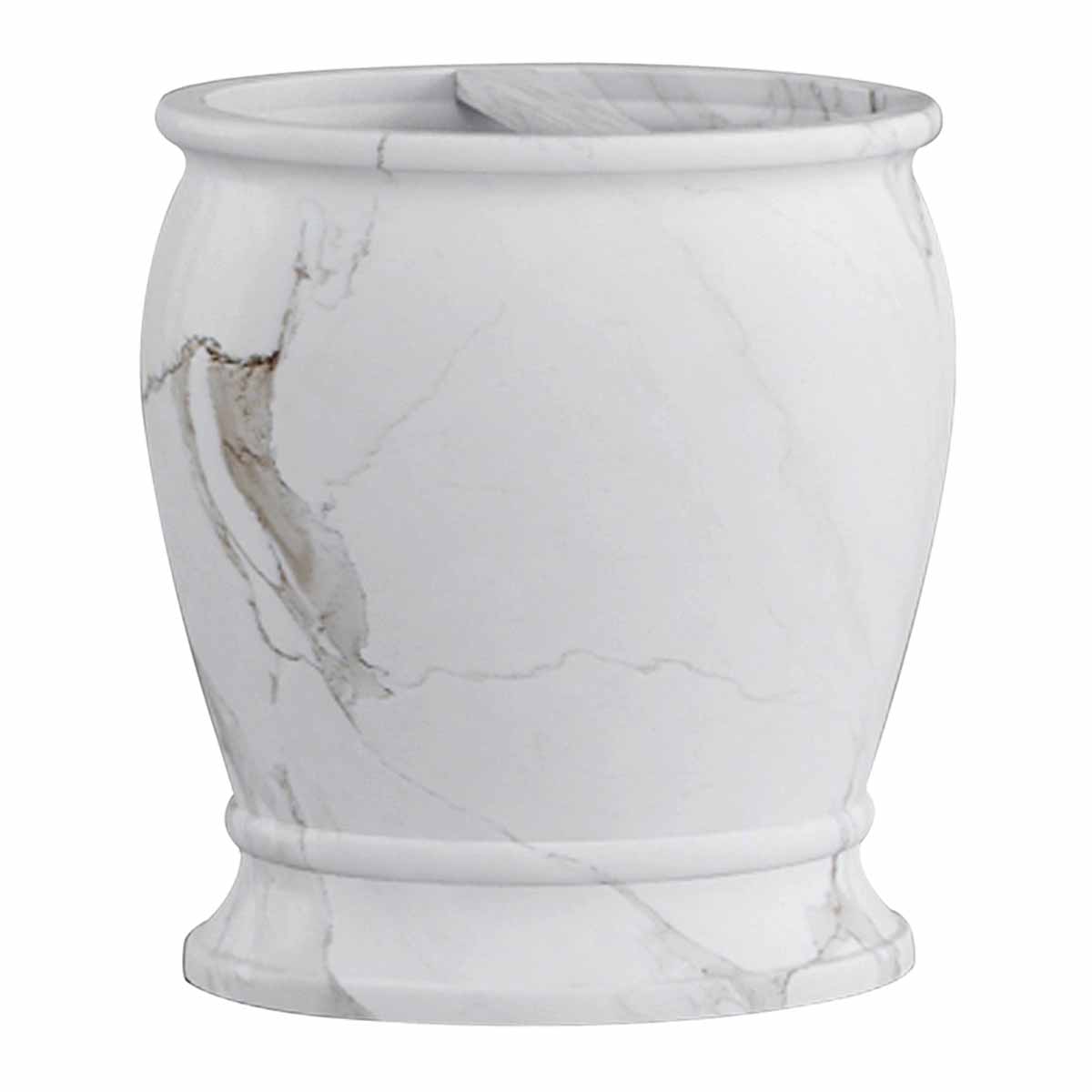 Belle Grey & White Marbled Toothbrush Holder, 4.5"