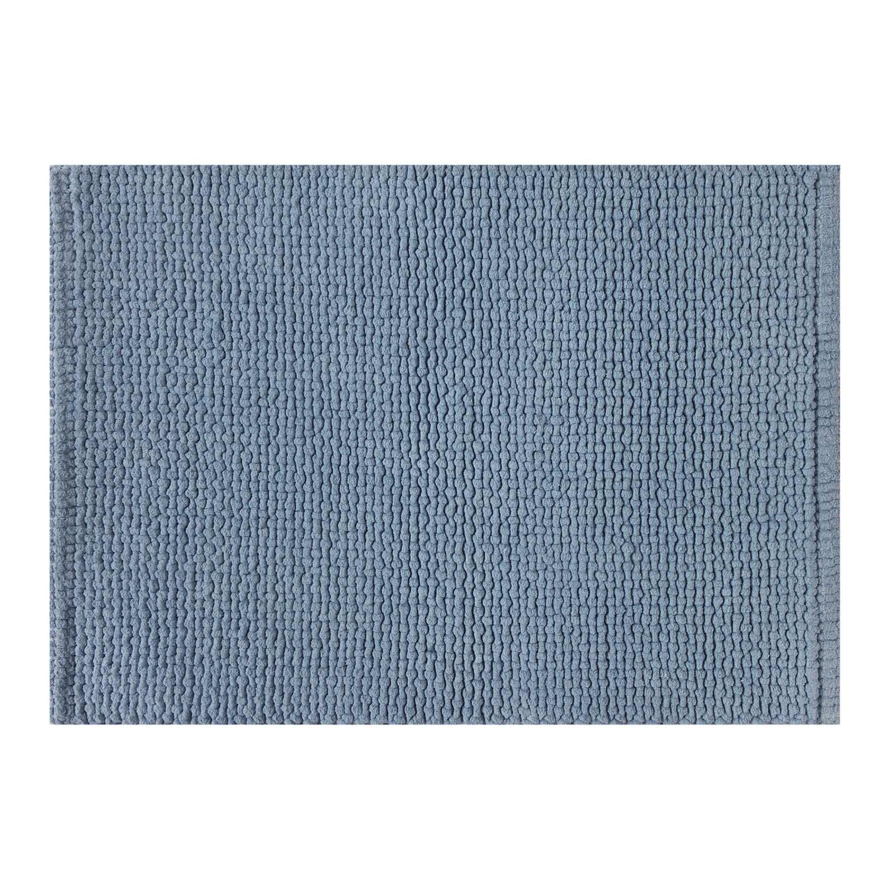 Honeybloom Blue Braided Cotton Bath Rug, 17x24