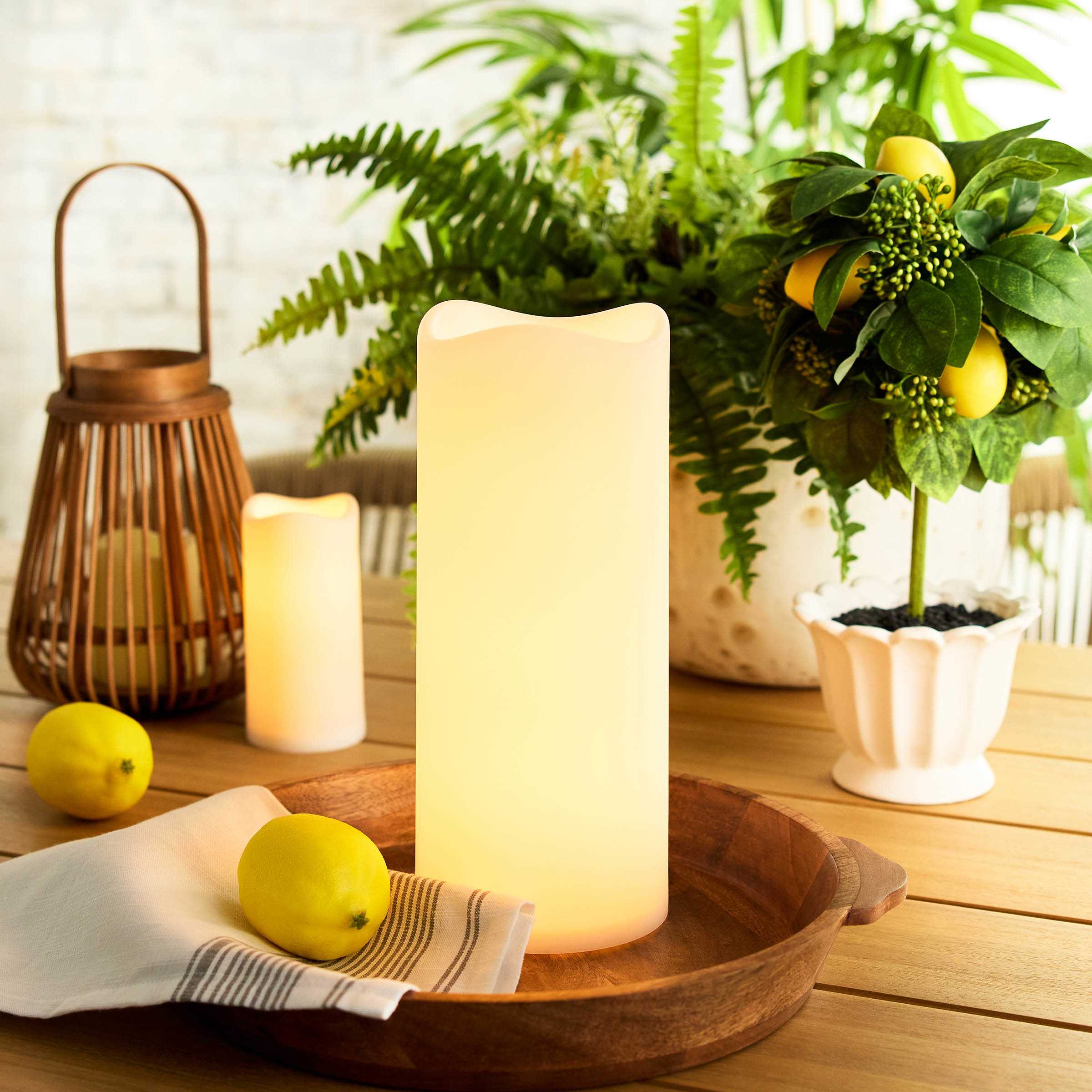 Ivory Pillar Candle, 5x12