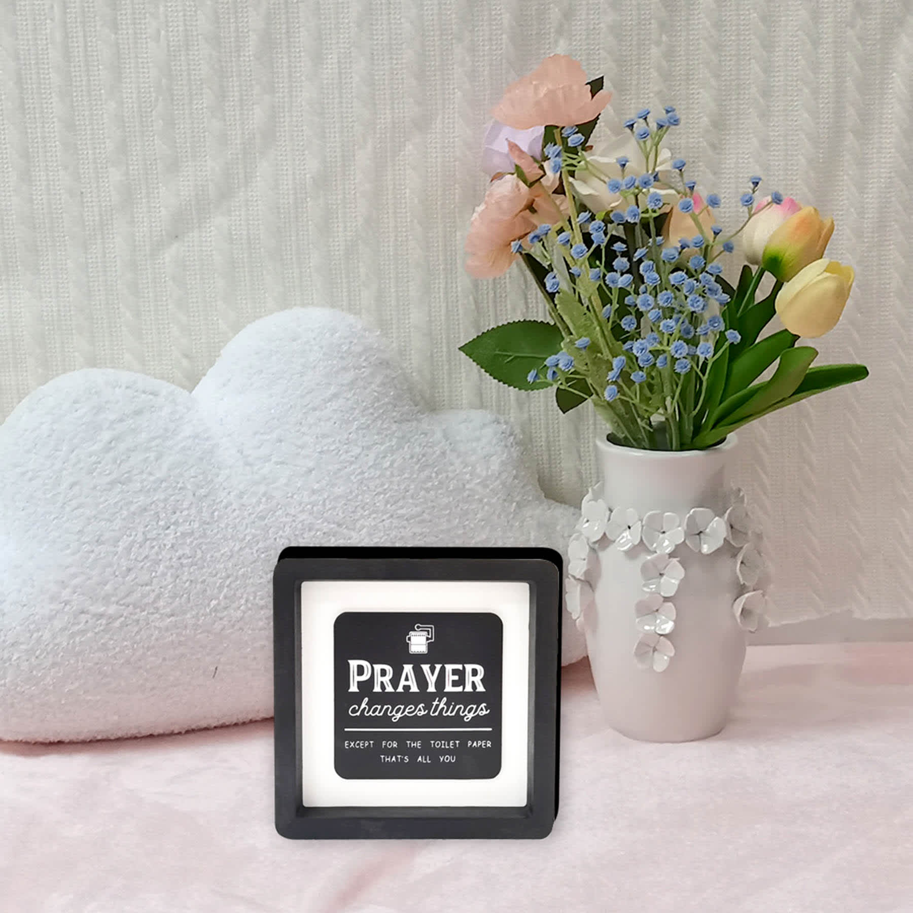 Prayer Wood Block Sign, 6"