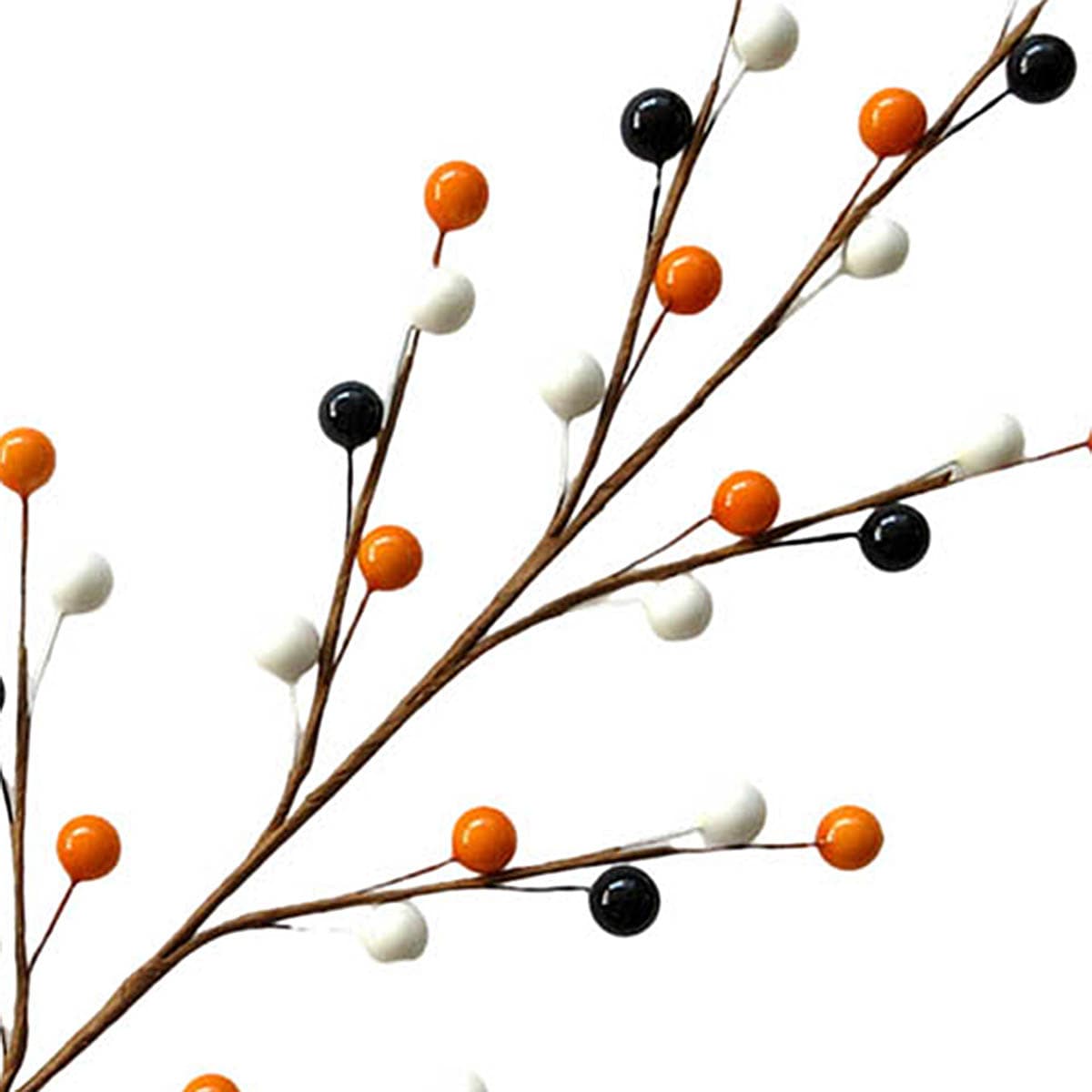 3-Pack Orange, Black & White Berry Stem, 19"