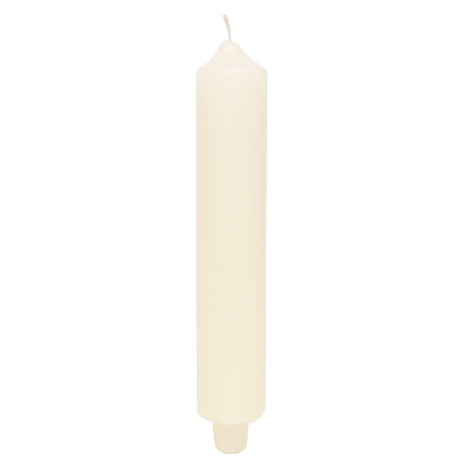 Ivory Unscented Overdip Carriage Candle, 9"