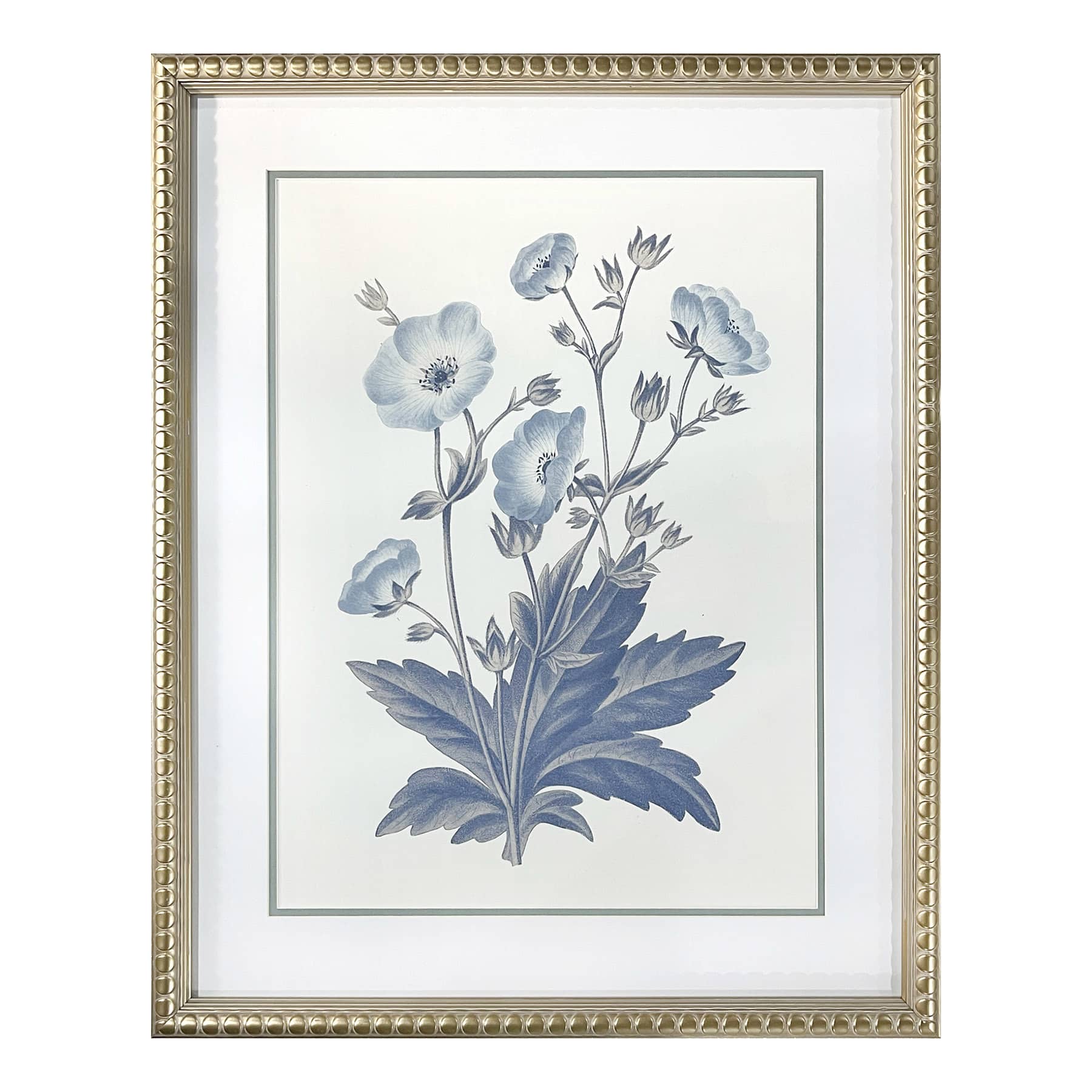 Providence Glass Framed Floral Print Wall Art, 17x21