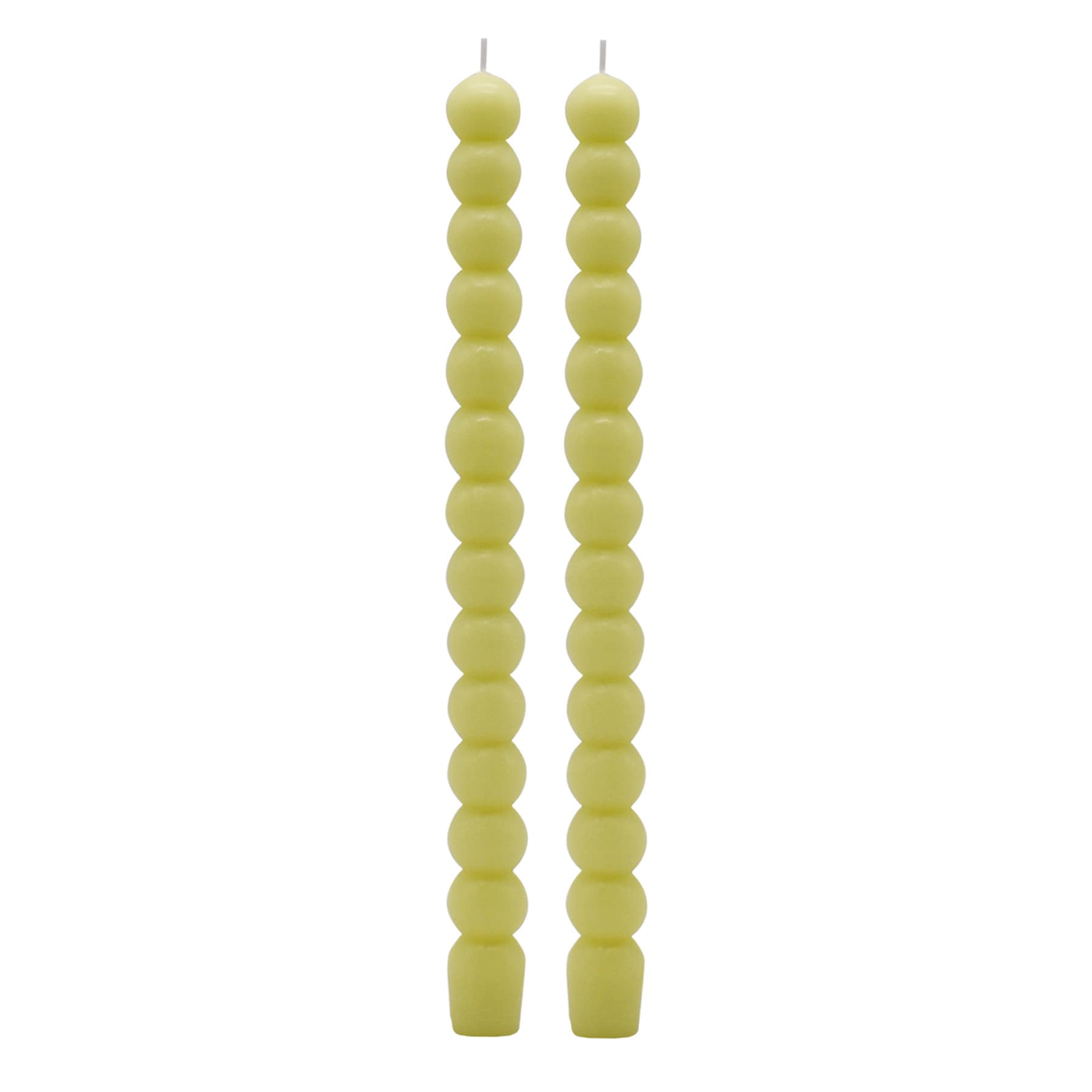 2-Pack Green Bubble Taper Candles, 10"