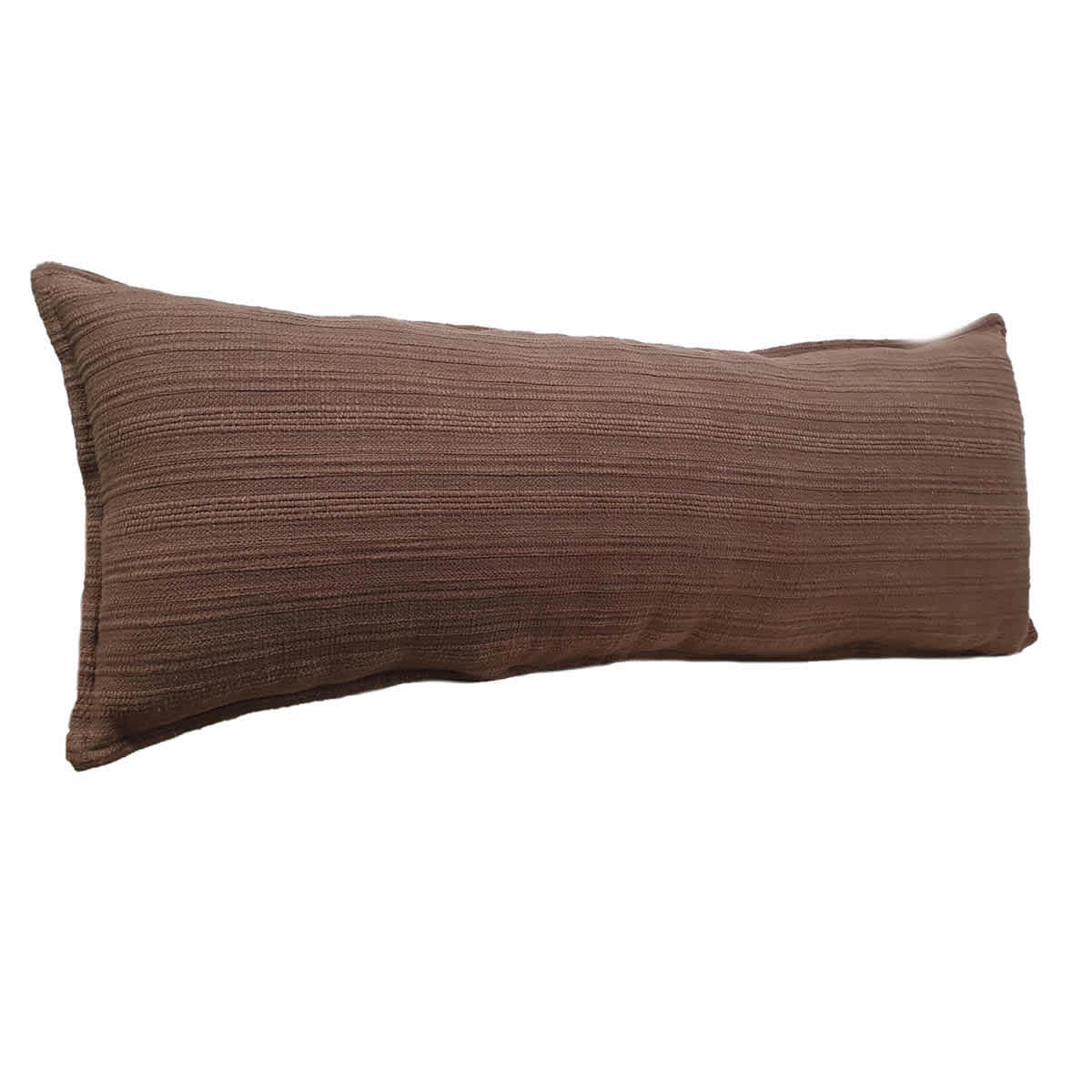 Honeybloom Brown Striped Slub Throw Pillow, 14x36