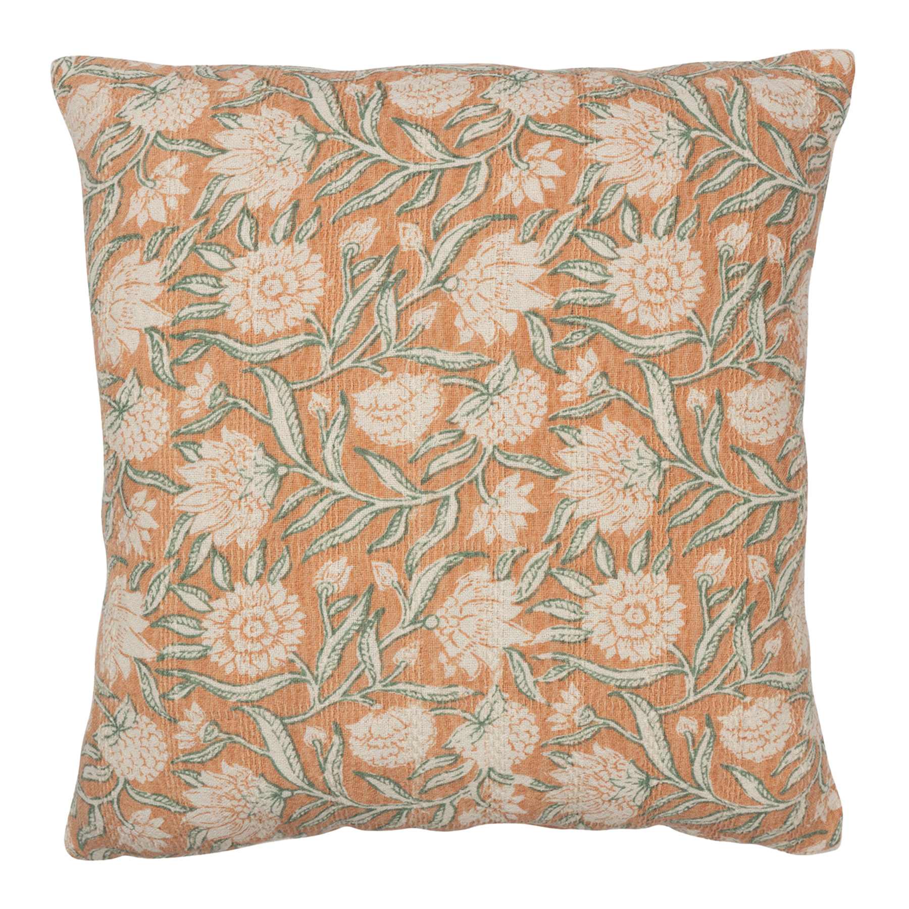 Honeybloom Floral Matelasse Print Throw Pillow, 18"