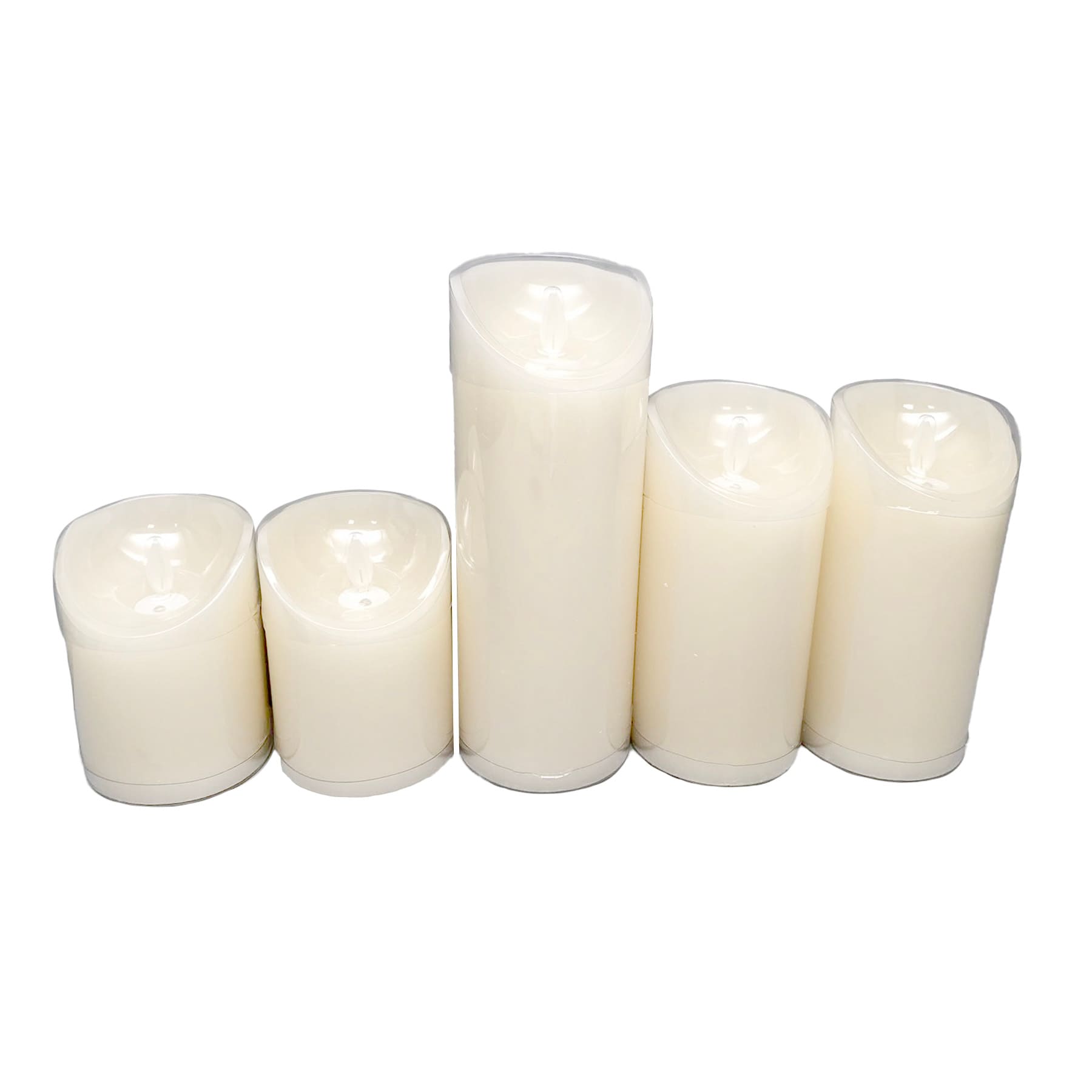 5-Pack Ivory Pillar Candles