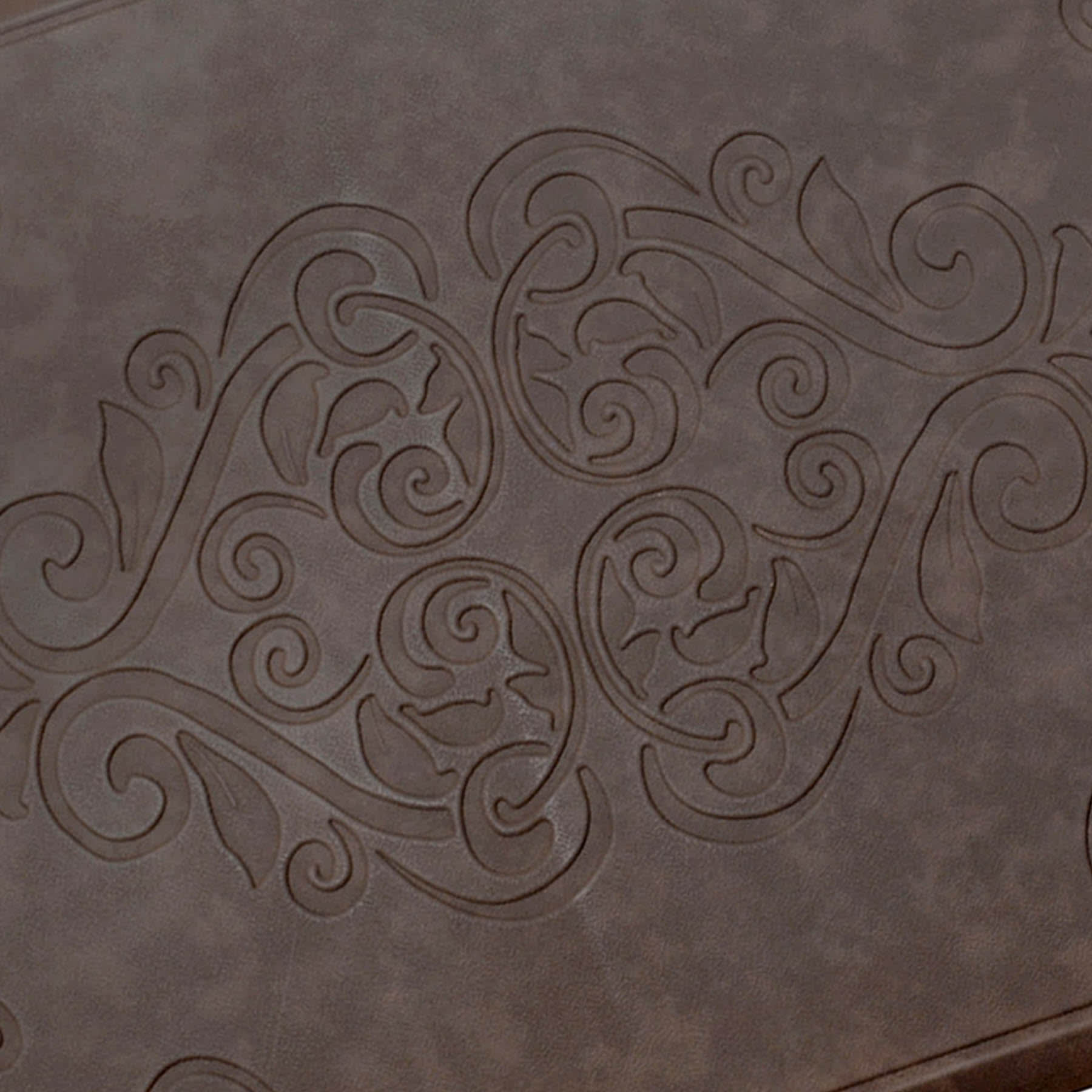 Brown Embossed Scroll Kitchen Mat, 24x36