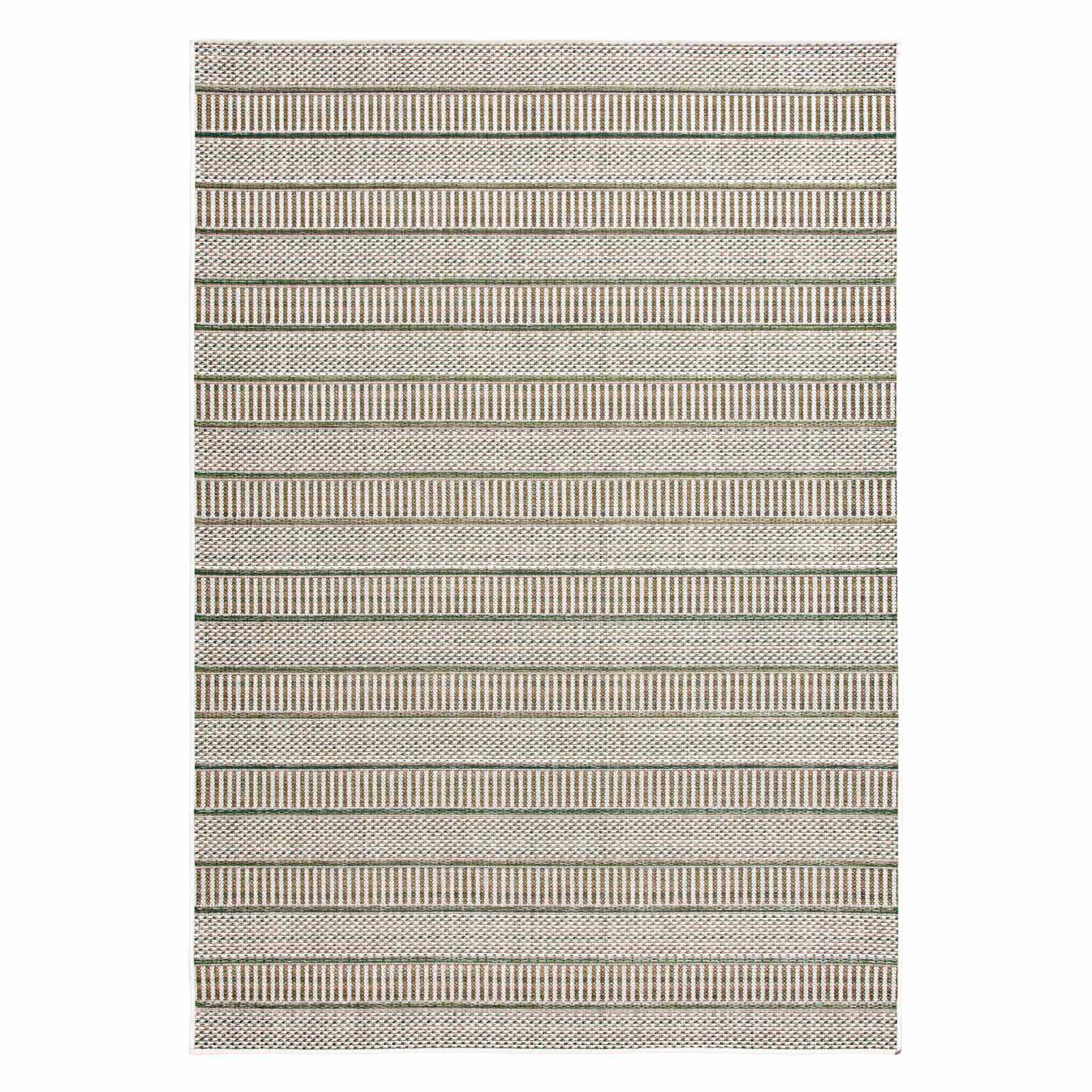 (E539) Honeybloom Colourscape Heritage Striped Outdoor Area Rug, 5x7