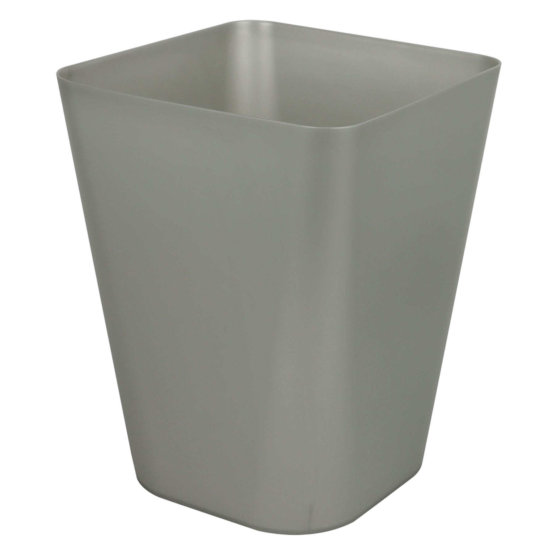 Silver Square Rim Wastebasket, 11.8"