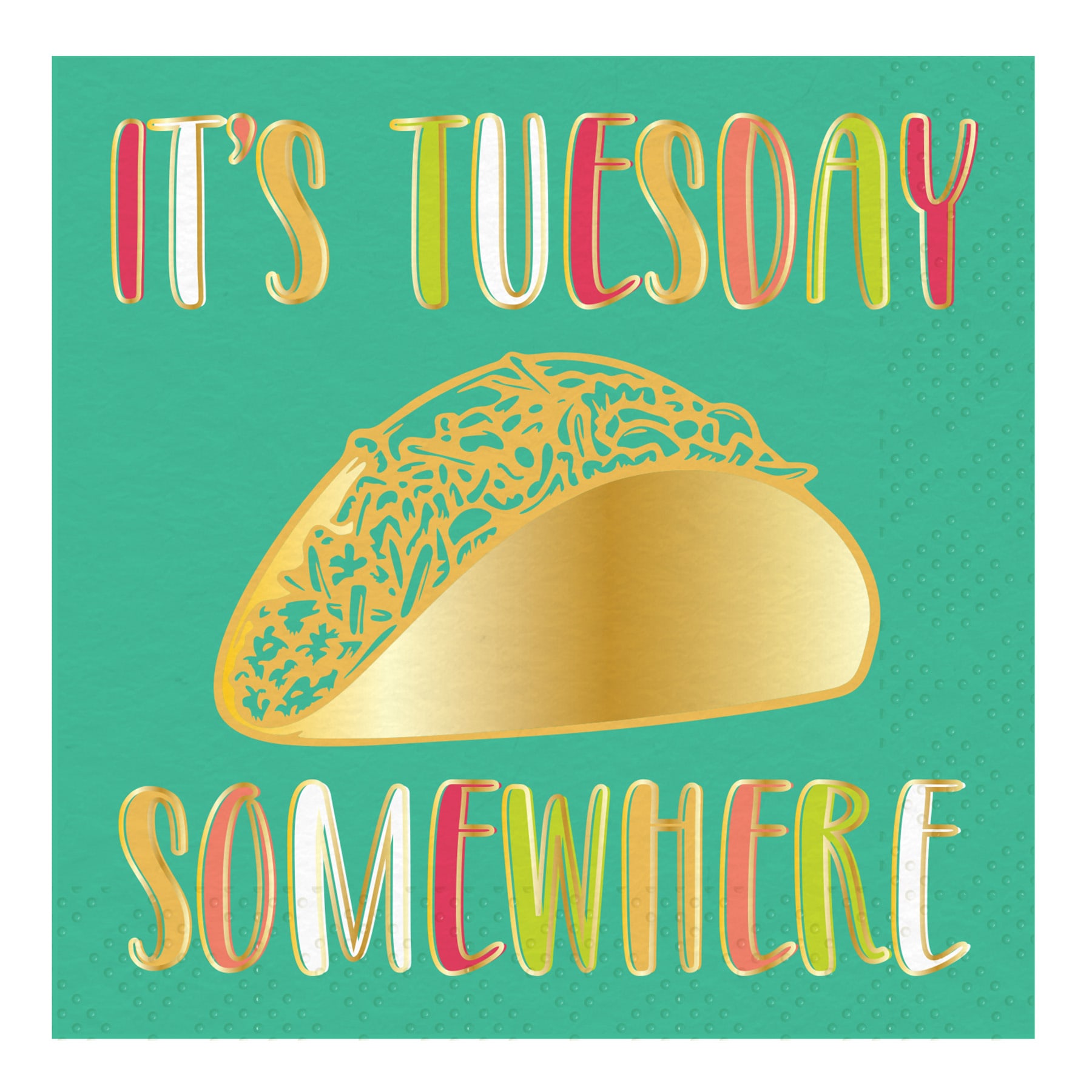 20-Pack 3-Ply It's Tuesday Somewhere Cocktail Napkins