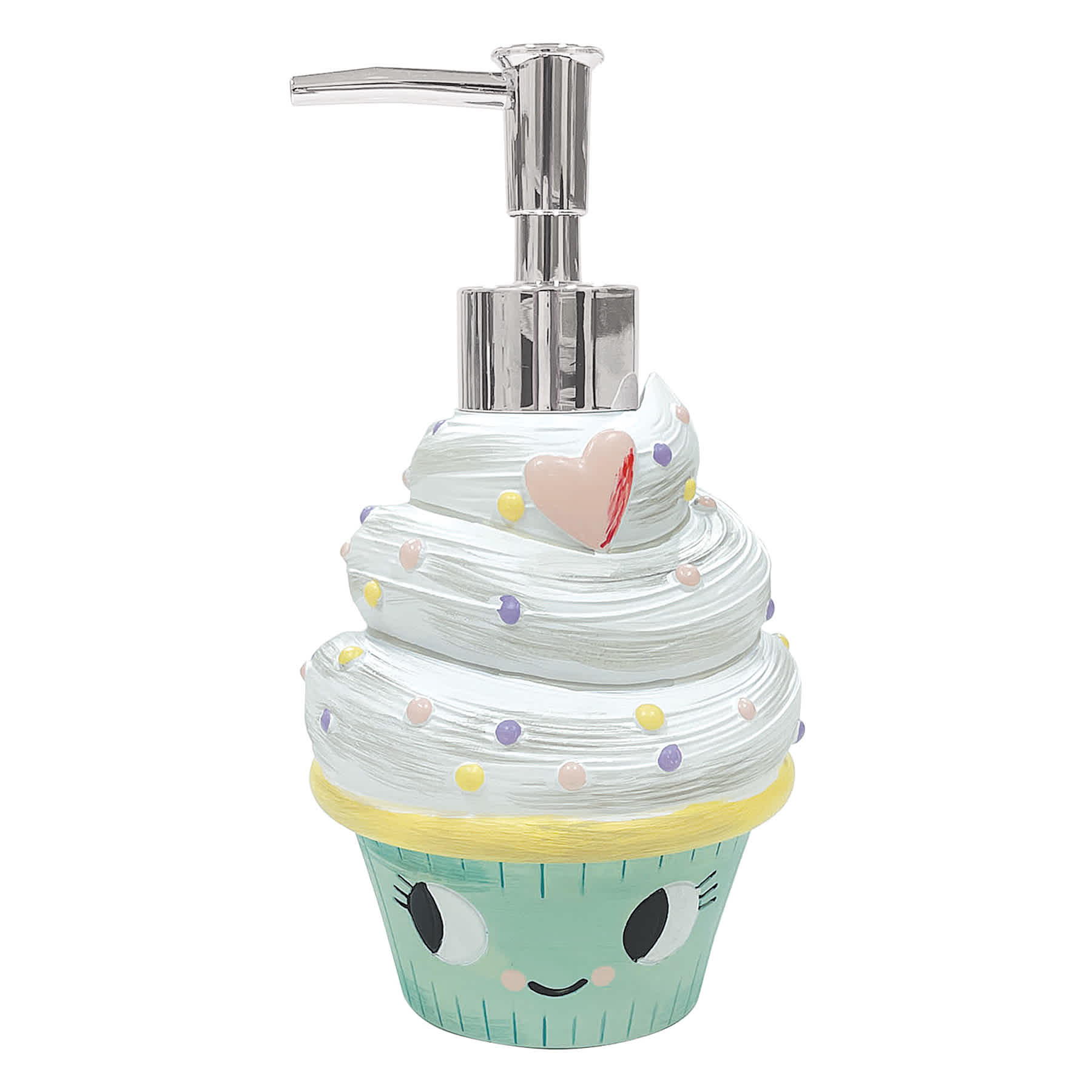 Tiny Dreamers Blue Cupcake Soap Dispenser, 7"