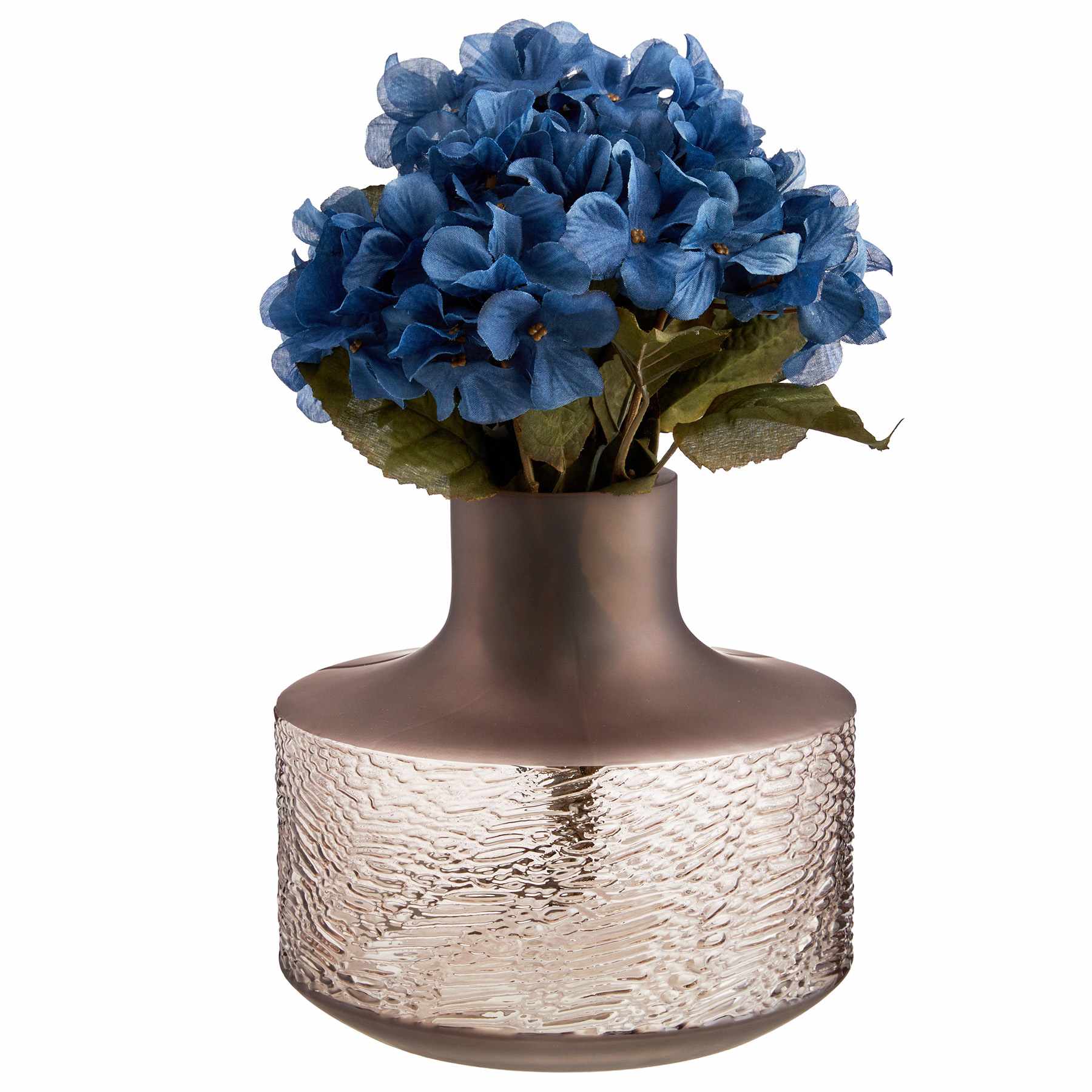 Found & Fable Brown Textured Glass Vase, 8"