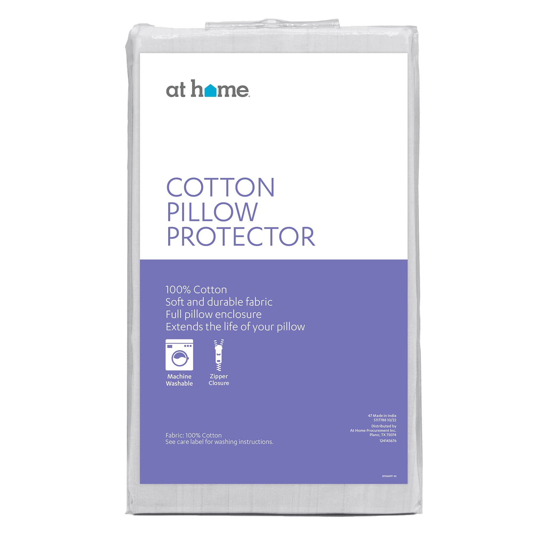 Cotton Bed Pillow Protector, King