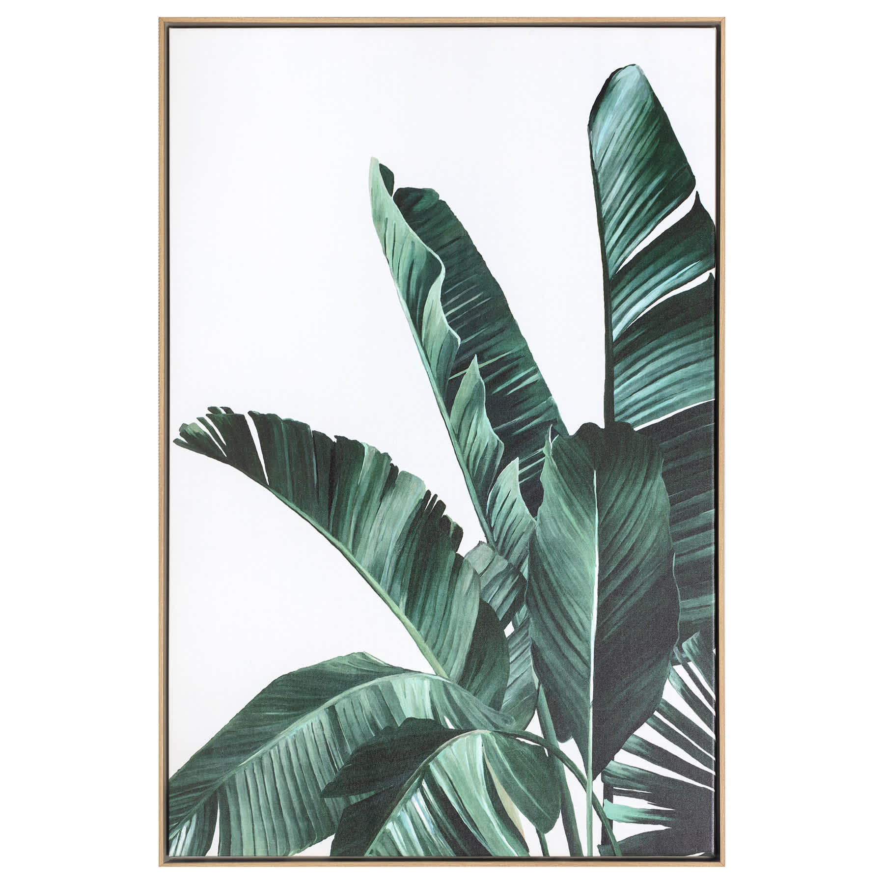 Framed Botanical Leaf Canvas Wall Art, 24x36