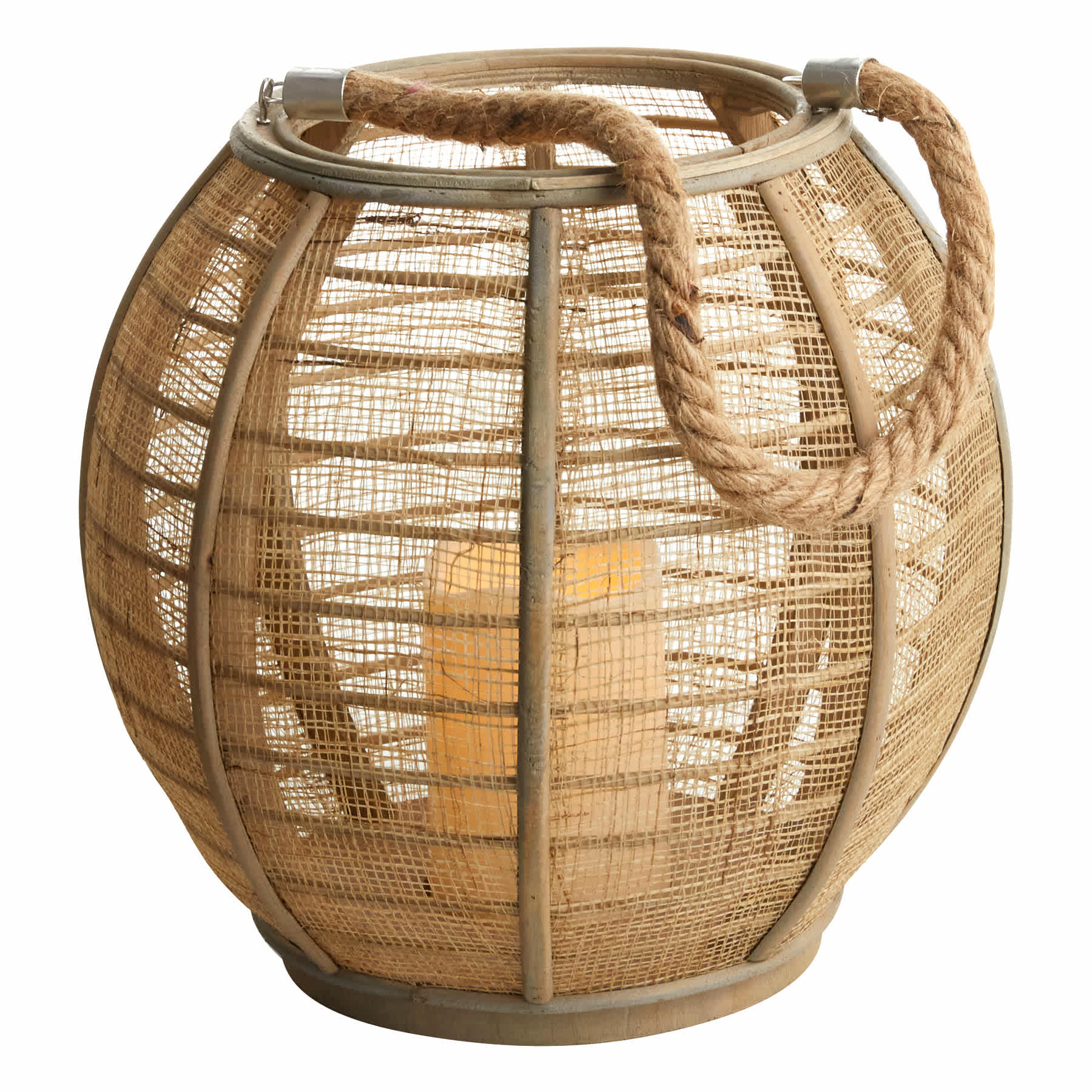 Honeybloom Wood Outdoor LED Lantern, Medium