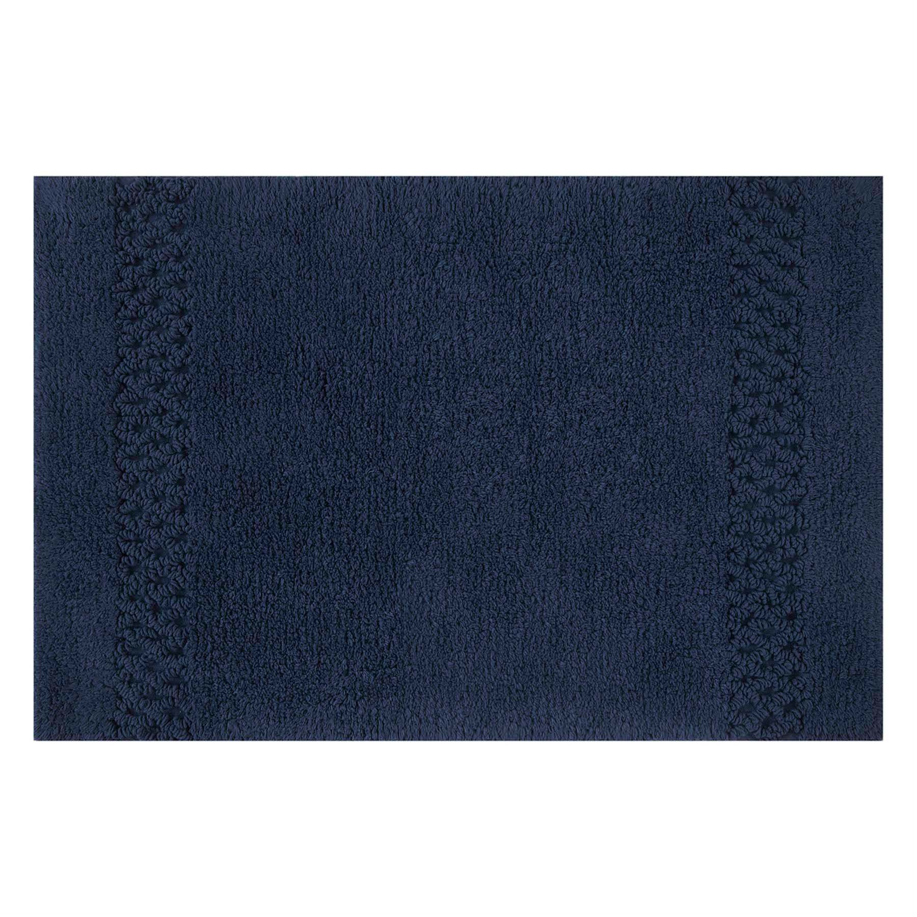 Providence Reversible Navy Bath Rug, 20x30