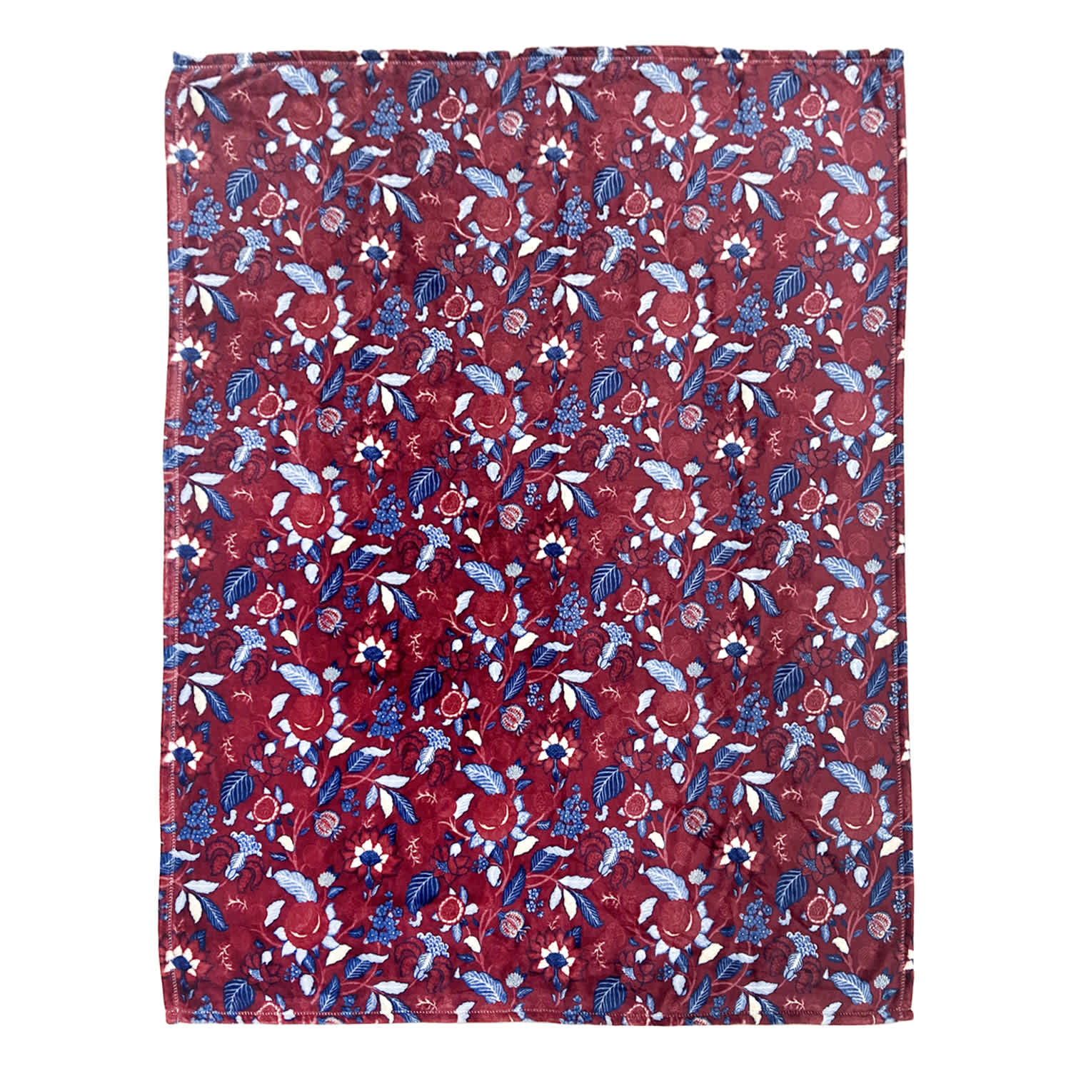 Providence Micro Plush Jacobean Floral Throw Blanket, 50x60