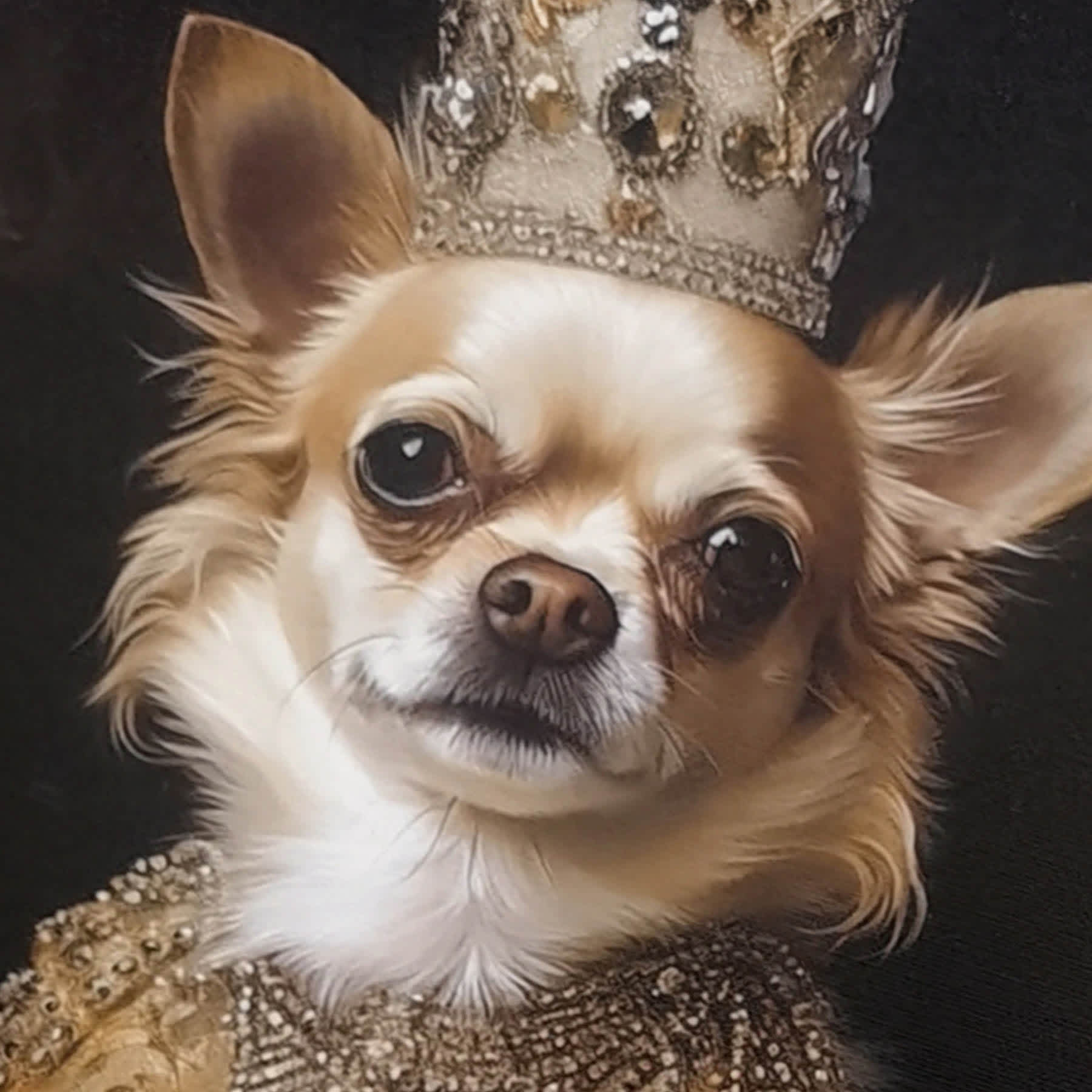 12X16 Victorian Chihuahua Canvas Wall Art