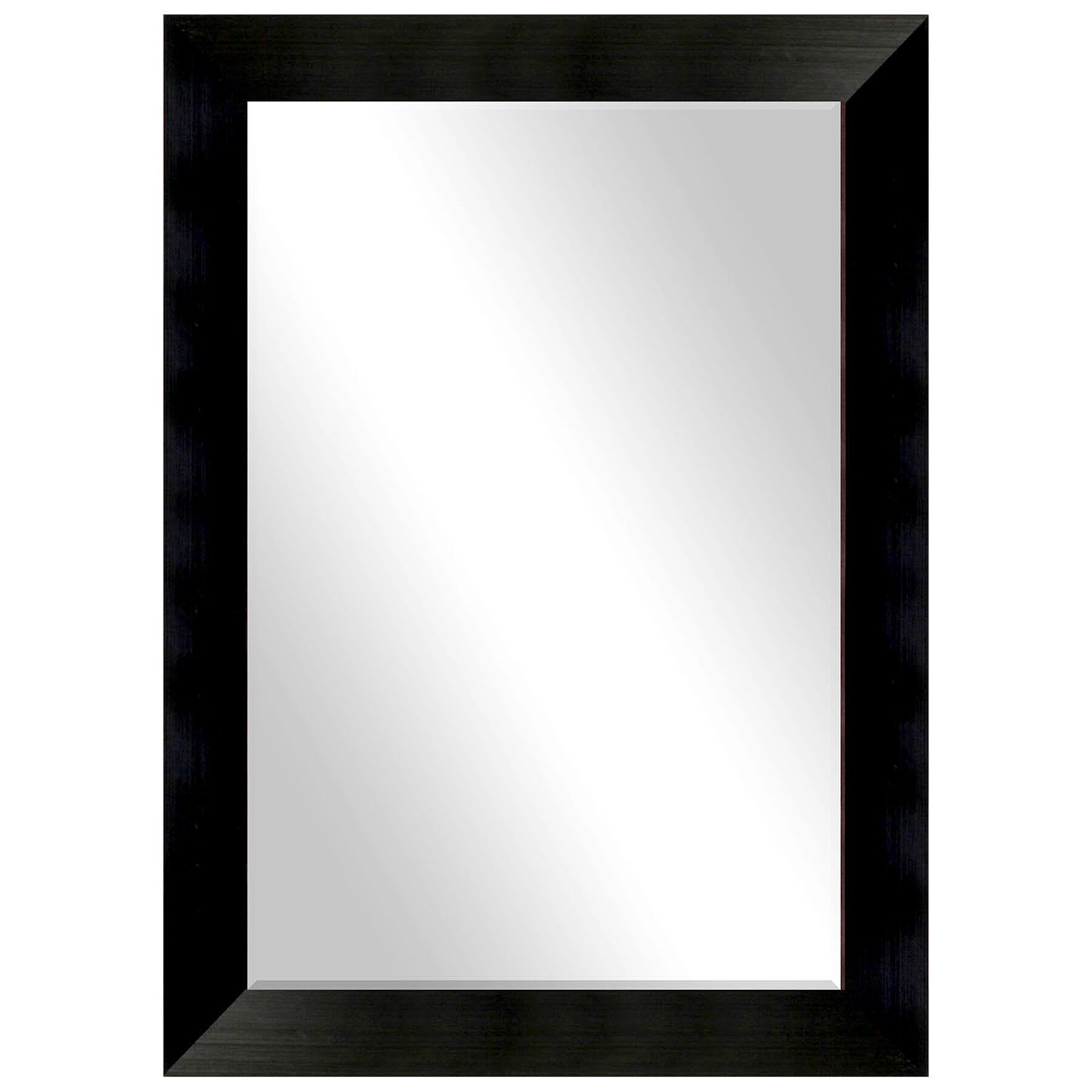 Skylar Black Rectangle Wall Mirror, 30x35