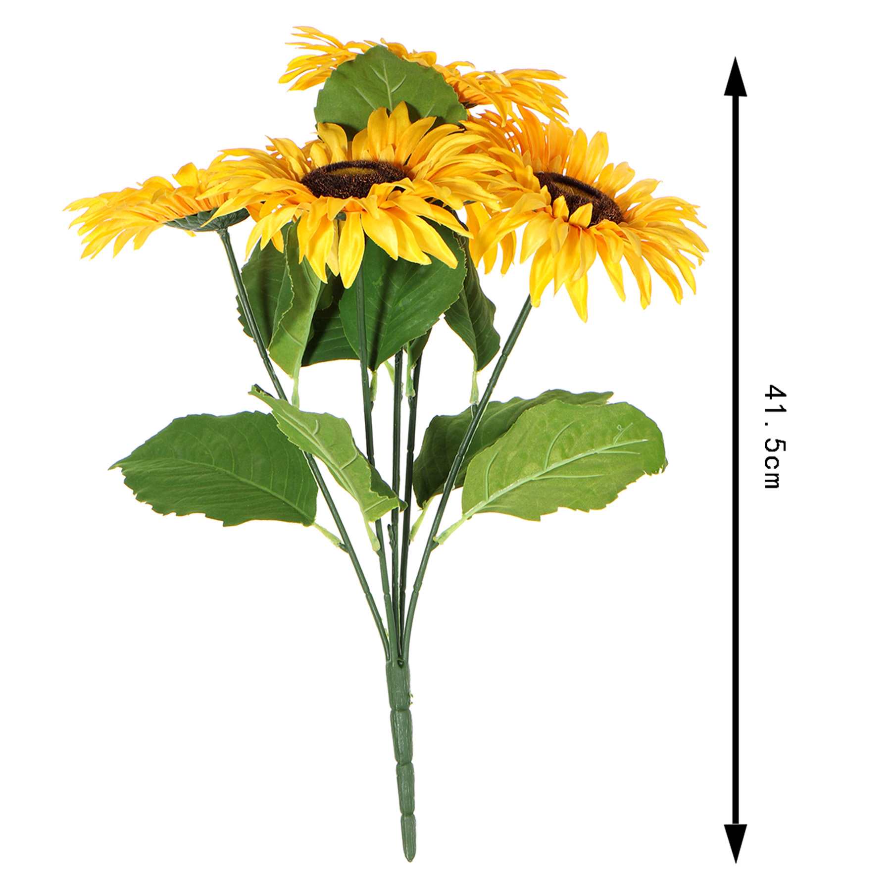 Yellow Sunflower Fall Flower Bush, 17"