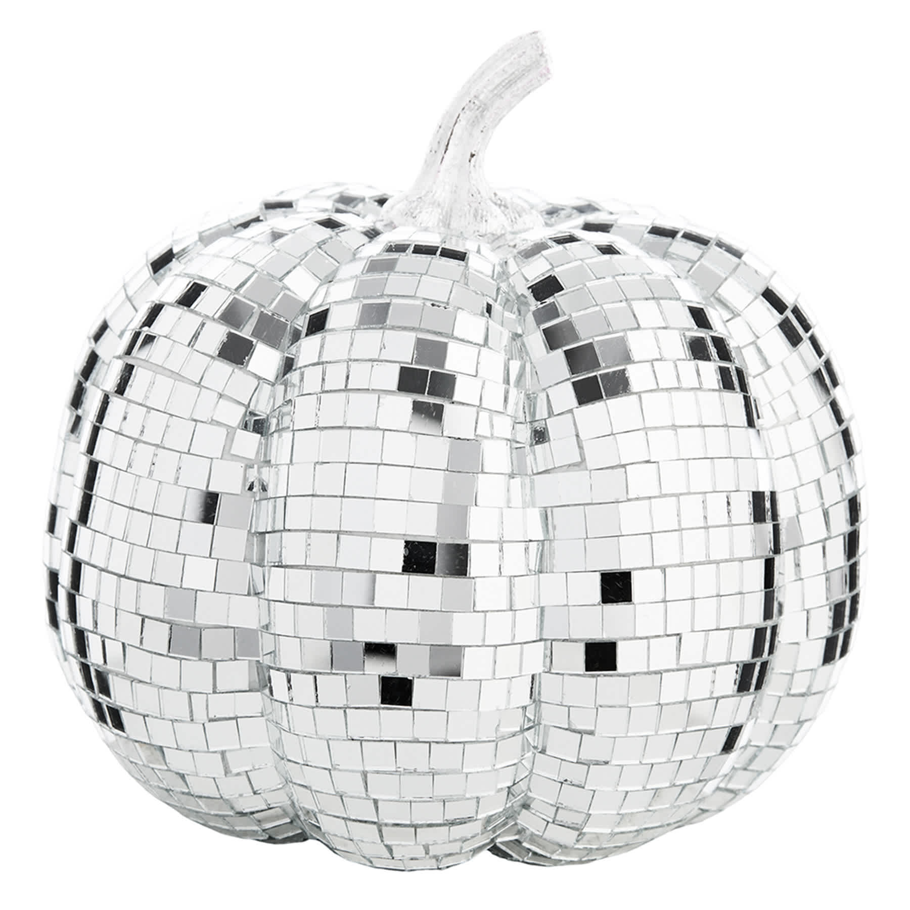 Hey Boo! Silver Disco Pumpkin