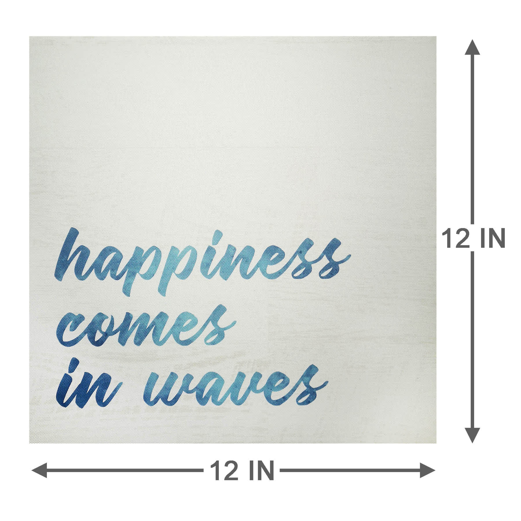 Ty Pennington Happiness Comes in Waves Canvas Wall Sign, 12"