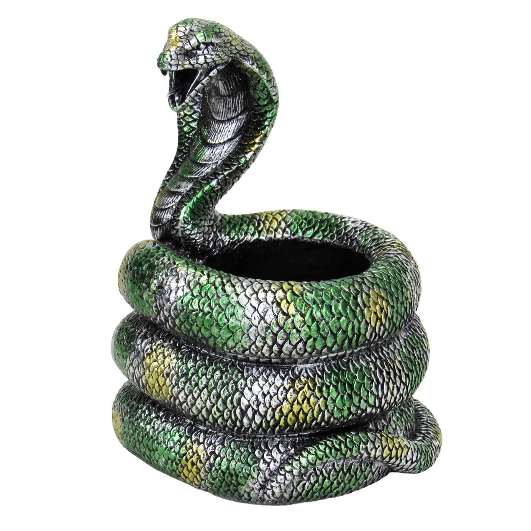 Coiled Resin Snake Planter, 7"
