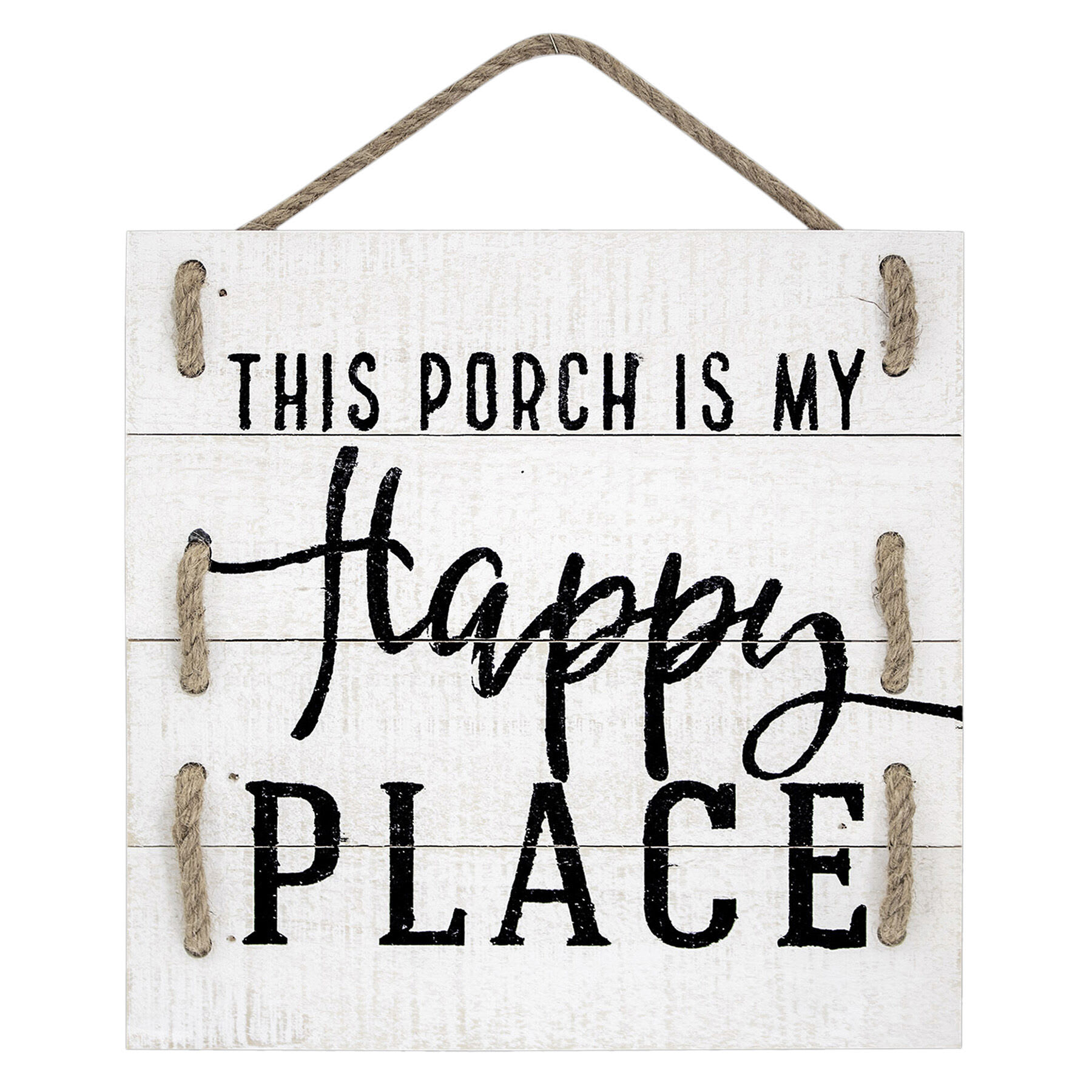 This Porch Is My Happy Place Wooden Outdoor Wall Decor, 12"