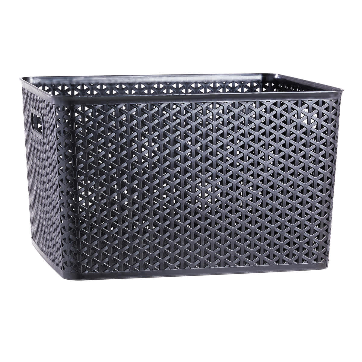 Black Y-Weave Storage Basket, Large